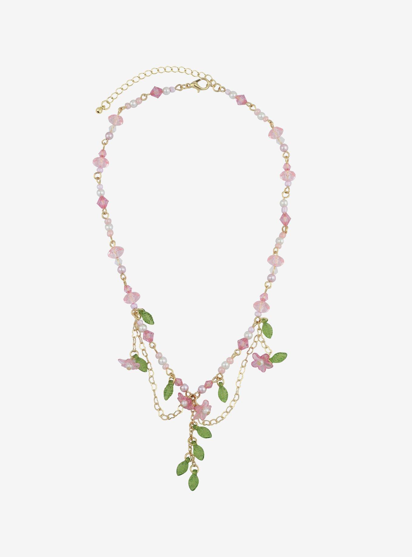 Thorn & Fable Sakura Falling Leaves Necklace, , hi-res