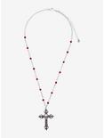 Social Collision Skull Gothic Red Cross Necklace, , alternate