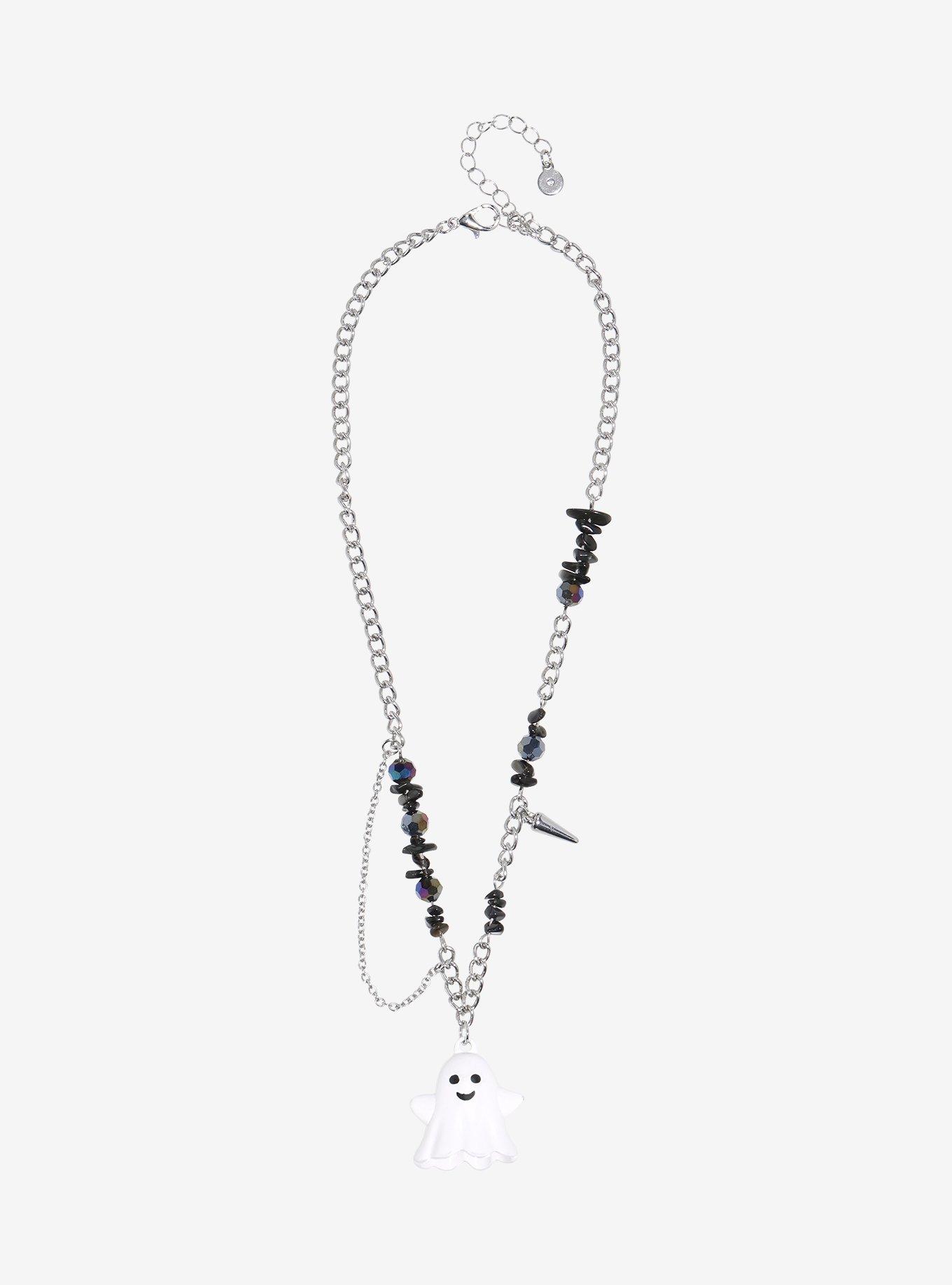 Thorn & Fable Ghost Spike Bead Necklace, , alternate