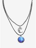 Cosmic Aura Blue Orb Moon Tattoo Choker Necklace Set, , alternate