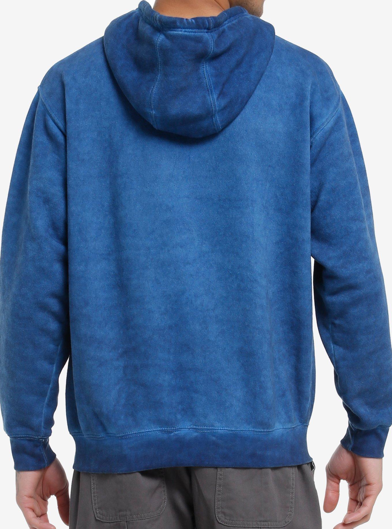 Dread Angel Statue Blue Oil Wash Hoodie, MULTI, alternate