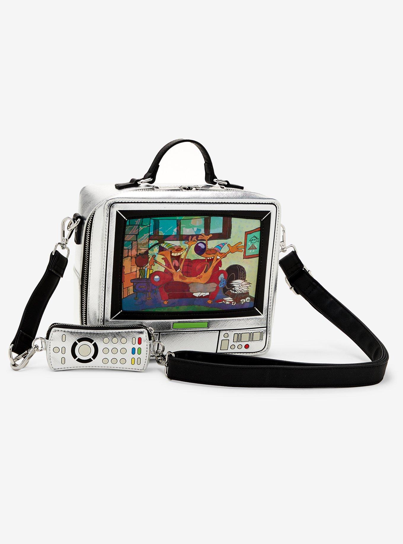 Loungefly Nickelodeon Retro TV Silver Crossbody Bag, , alternate