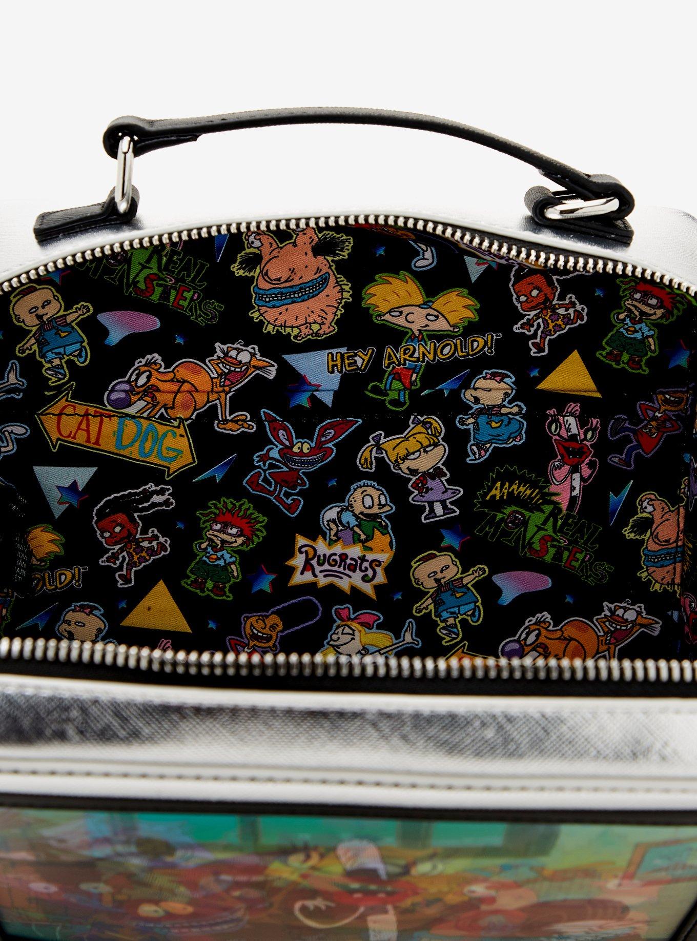 Loungefly Nickelodeon Retro TV Silver Crossbody Bag, , alternate