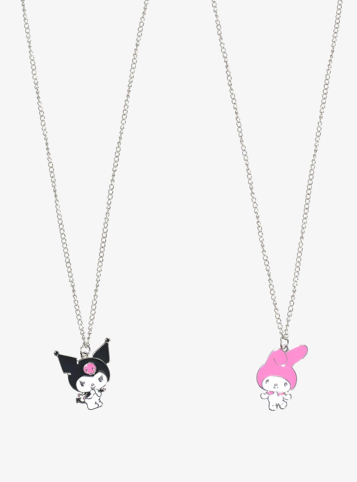 My Melody & Kuromi Pendant Best Friend Necklae Set, , alternate