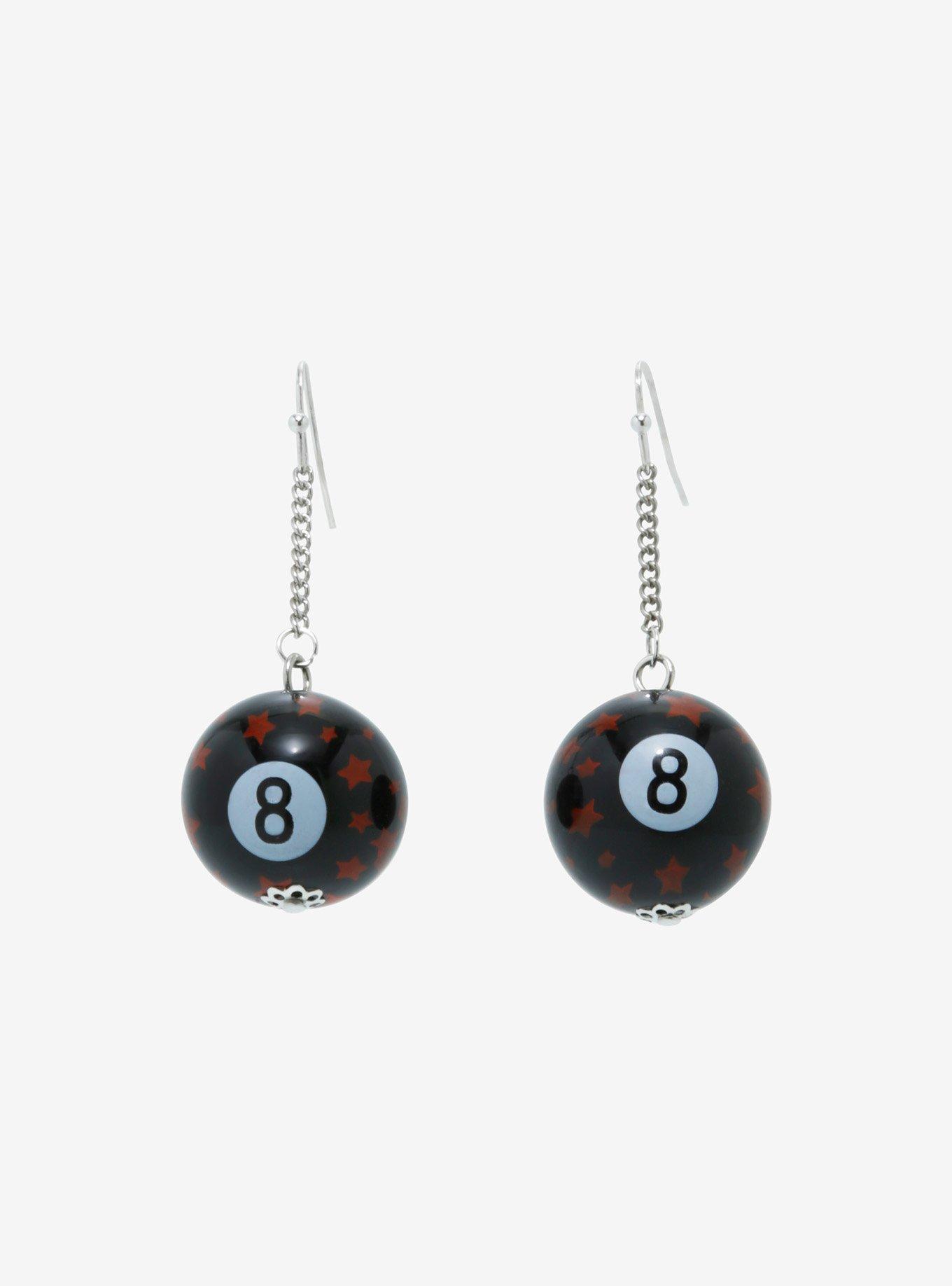 Social Collision® Star 8 Ball Drop Earrings, , hi-res