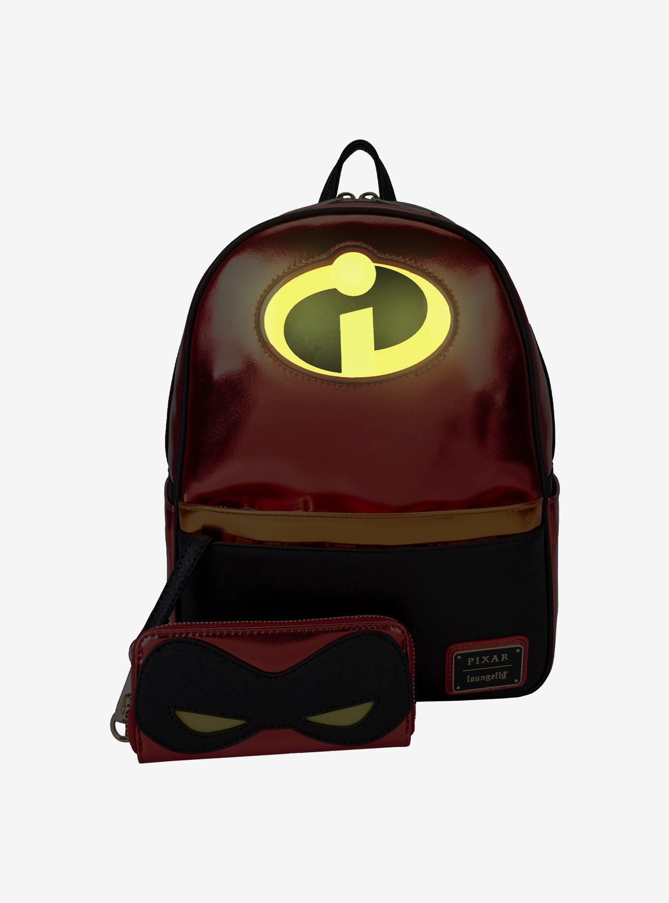 Loungefly Disney Pixar The Incredibles Suit Light-Up Mini Backpack With Coin Purse, , alternate