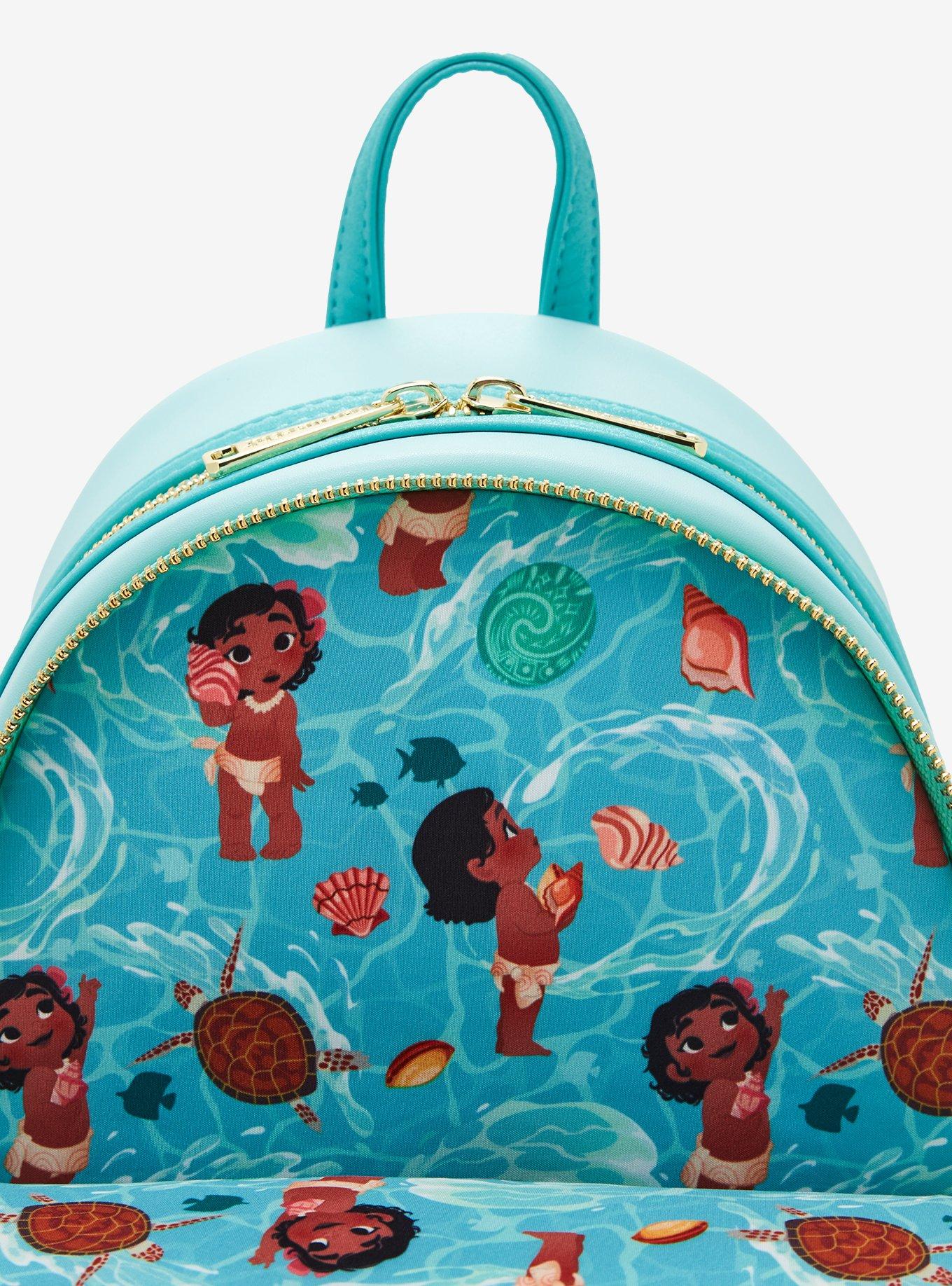 Loungefly Disney Moana Ocean Waves Mini Backpack, , alternate