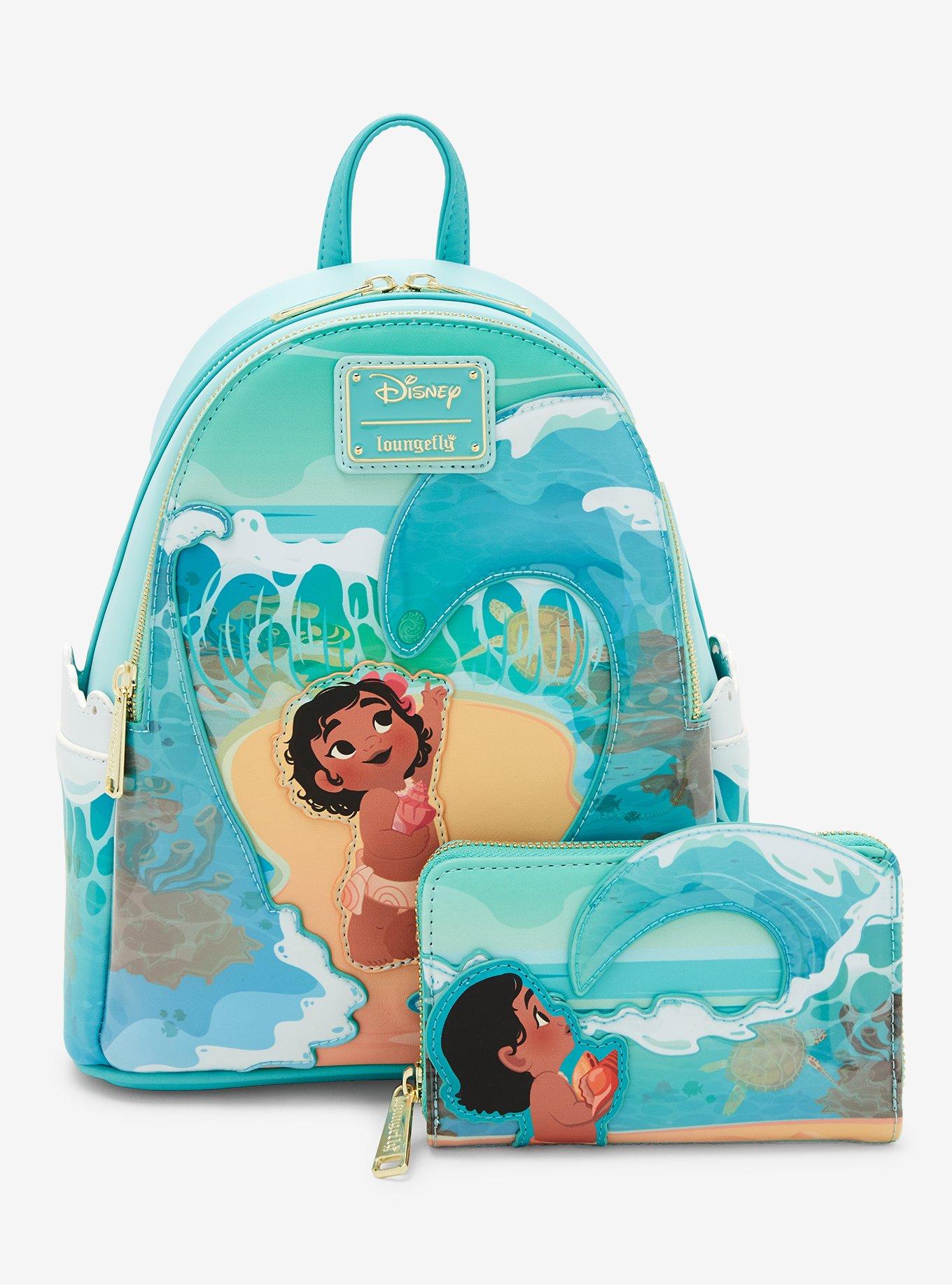 Loungefly Disney Moana Ocean Waves Mini Backpack, , alternate