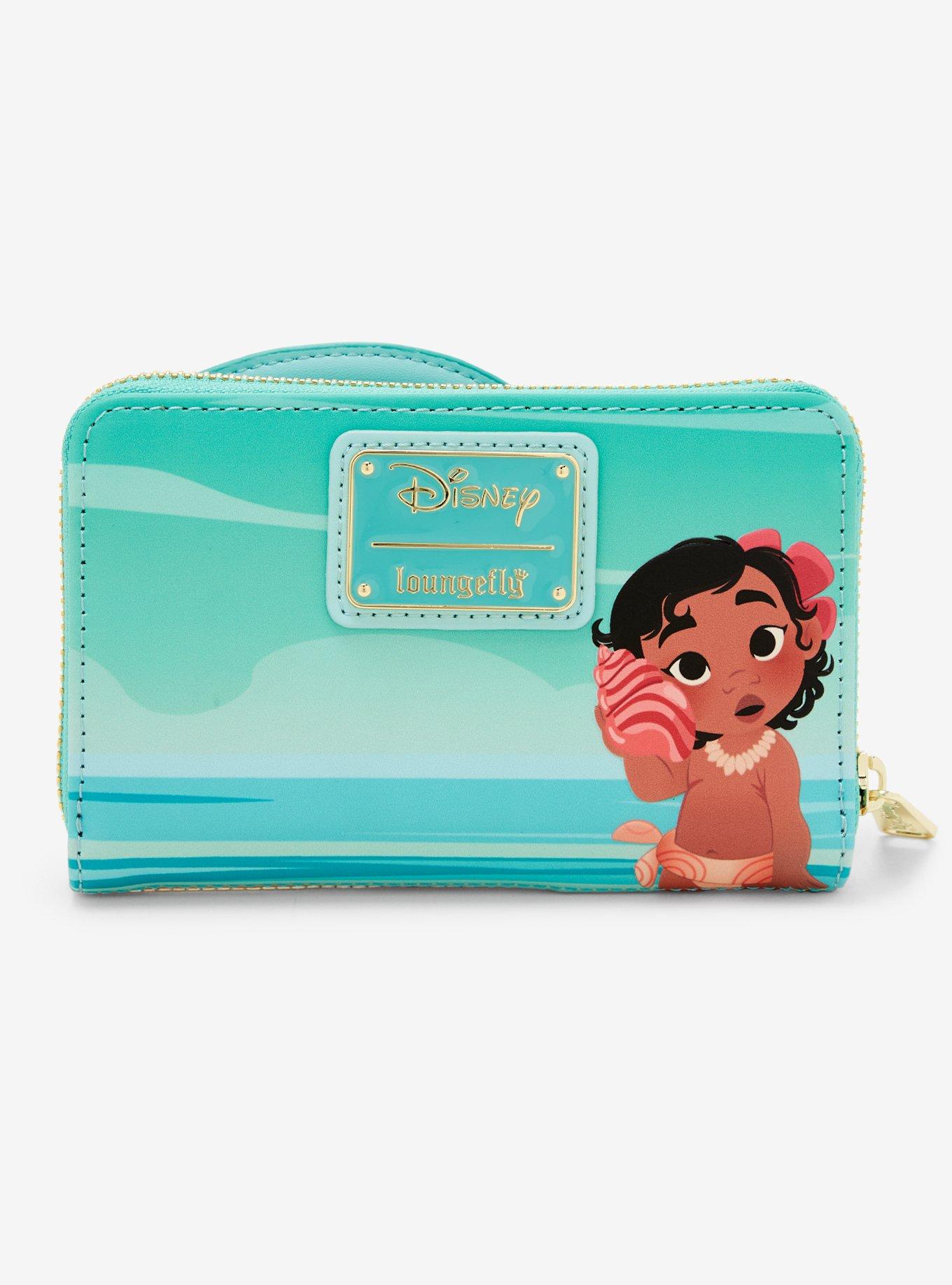 Loungefly Disney Moana Ocean Waves Zipper Wallet, , alternate