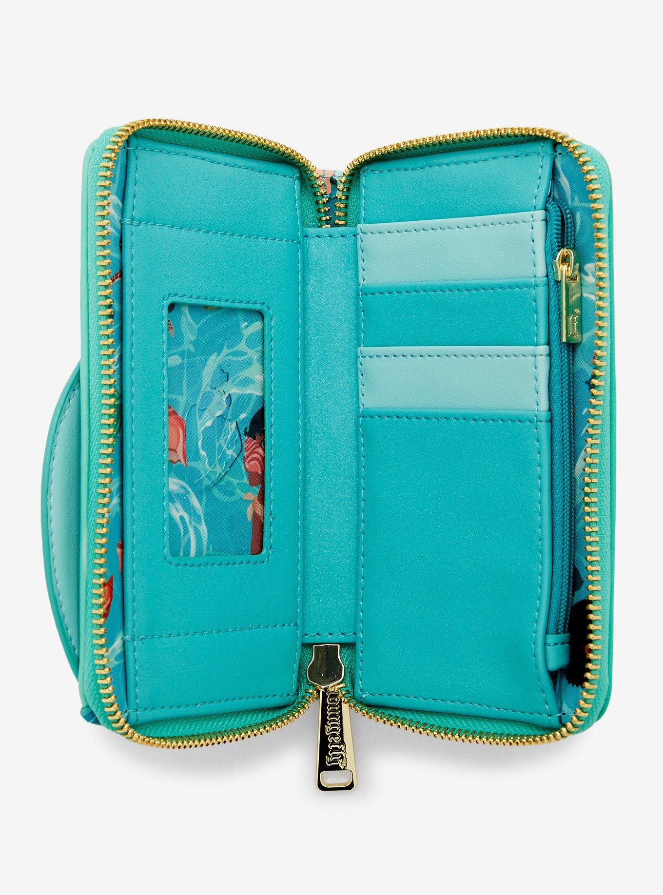 Loungefly Disney Moana Ocean Waves Zipper Wallet, , alternate