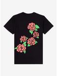 Clandestine Industries Roses Boyfriend Fit Girls T-Shirt, BLACK, alternate