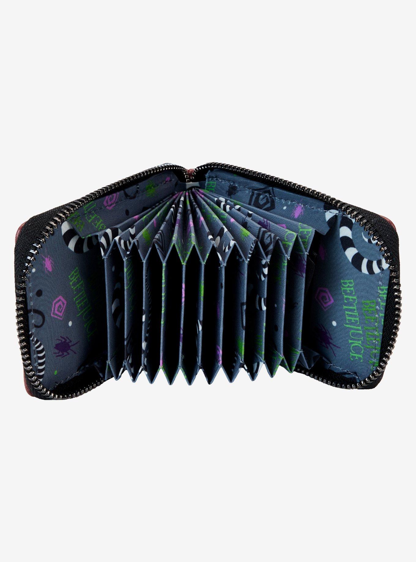 Loungefly Beetlejuice Handbook For The Recently Deceased Accordion Wallet, , alternate