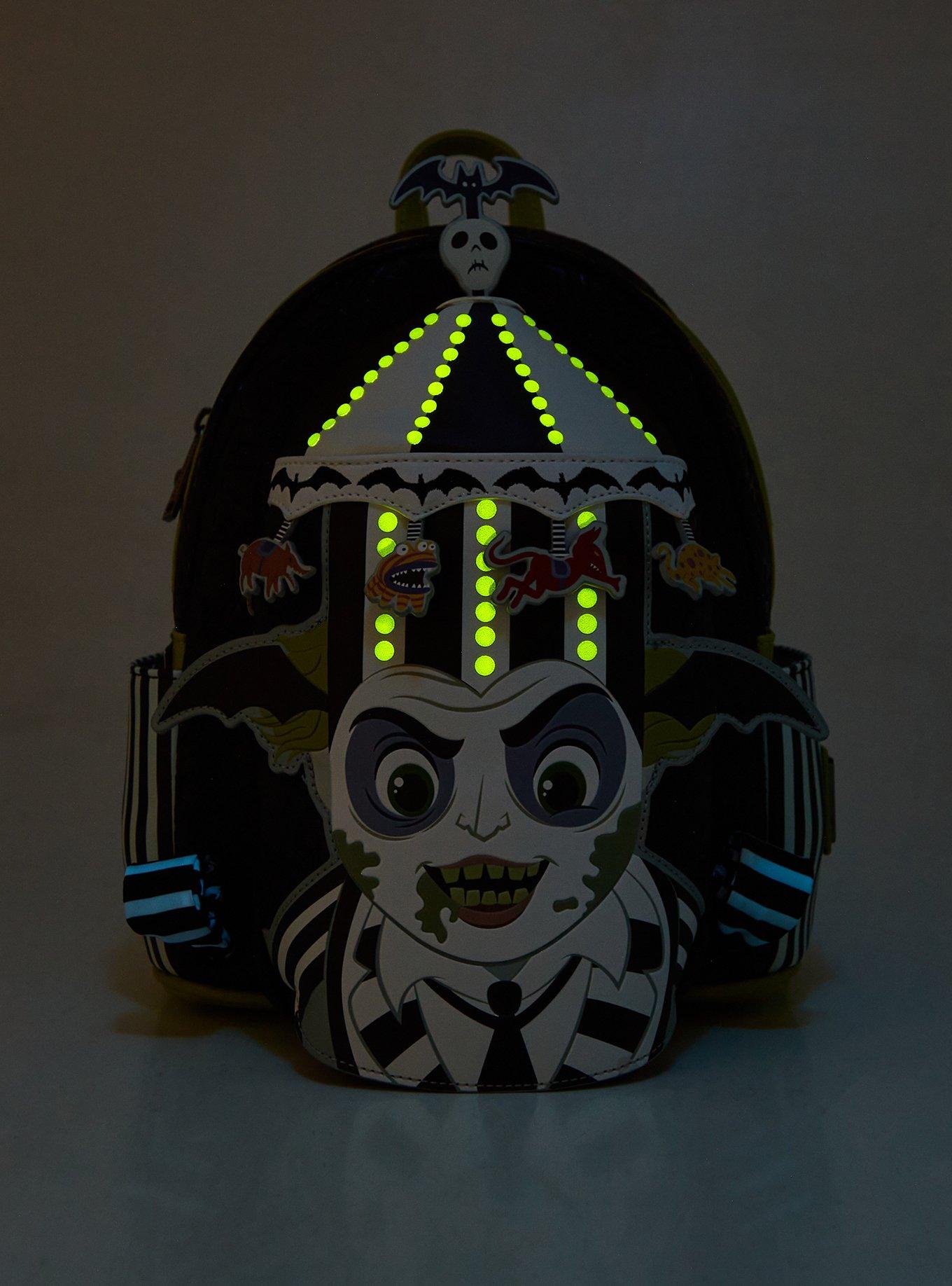 Loungefly Beetlejuice Carousel Glow-In-The-Dark Mini Backpack, , alternate