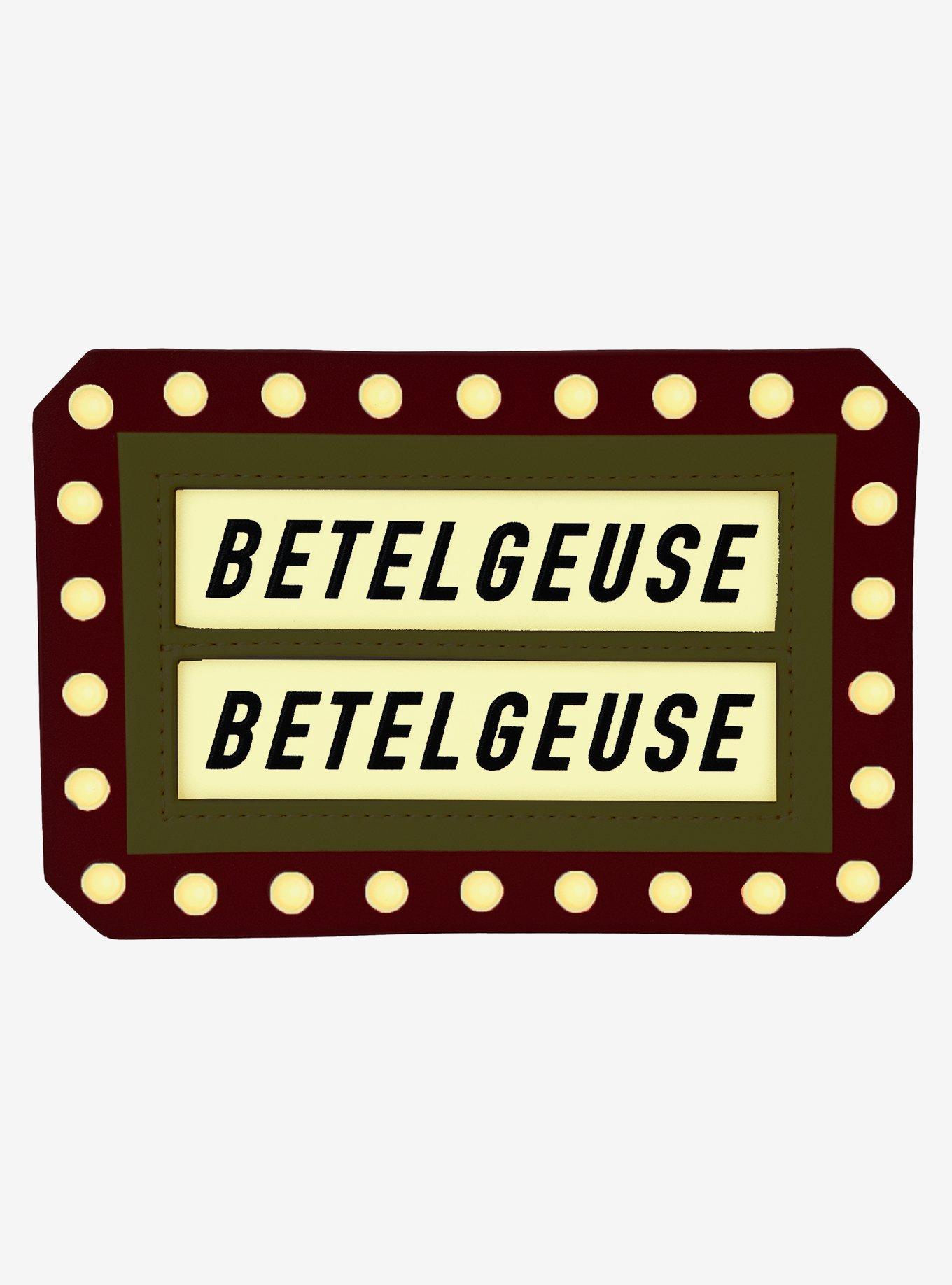 Loungefly Beetlejuice Betelgeuse Marquee Glow-In-The-Dark Large Cardholder, , alternate