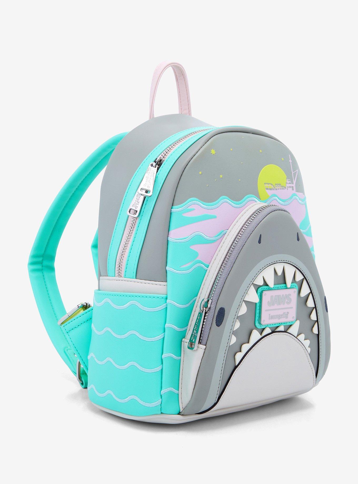 Loungefly Jaws Glow-In-The-Dark Mini Backpack, , alternate