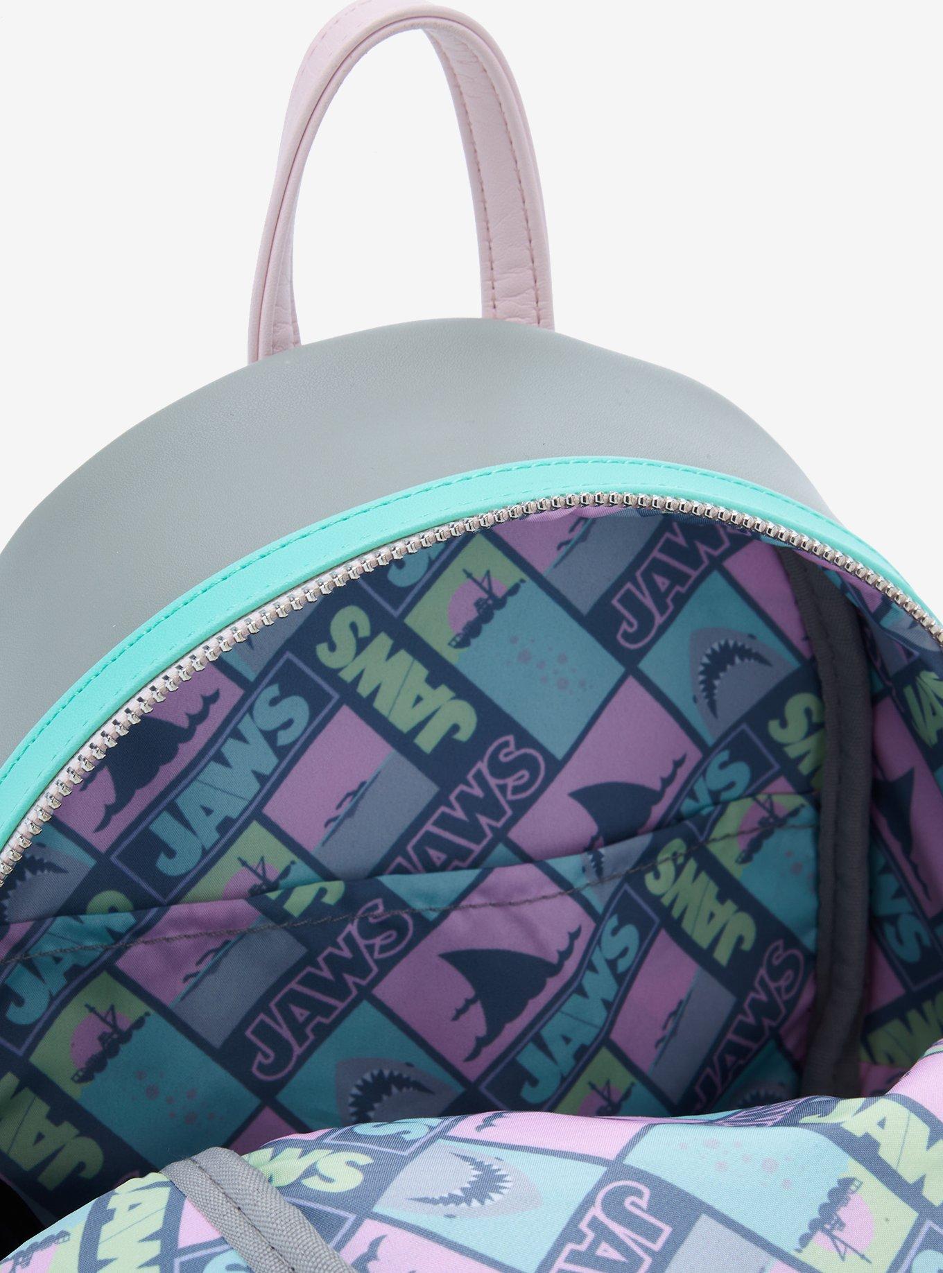 Loungefly Jaws Glow-In-The-Dark Mini Backpack, , alternate