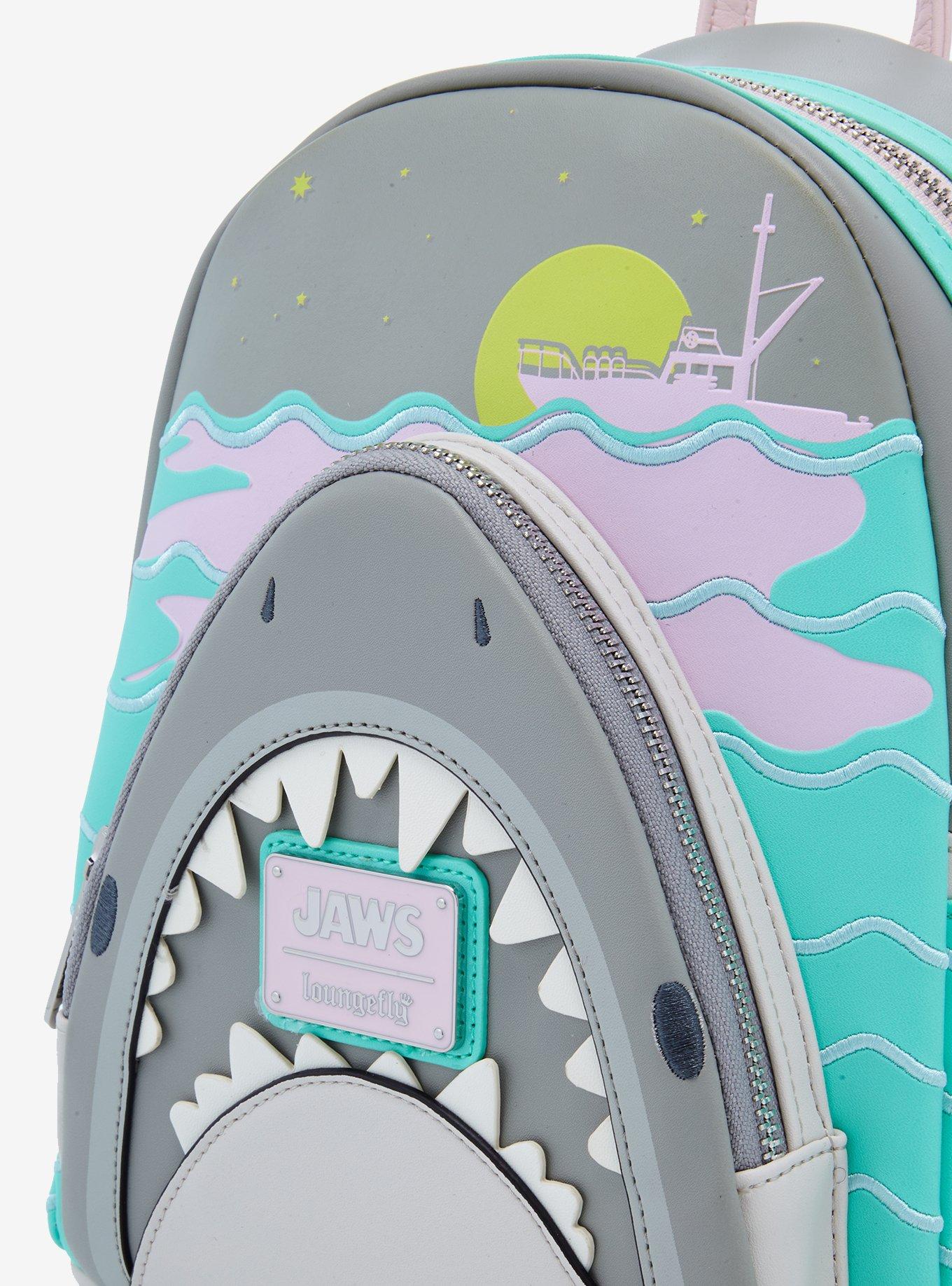 Loungefly Jaws Glow-In-The-Dark Mini Backpack, , alternate