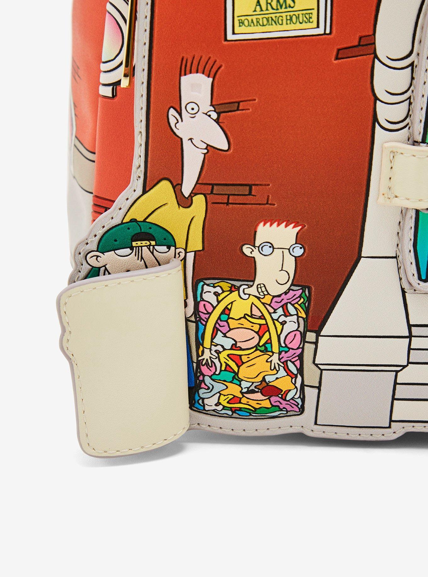 Loungefly Hey Arnold! Boarding House Magnetic Mini Backpack, , alternate