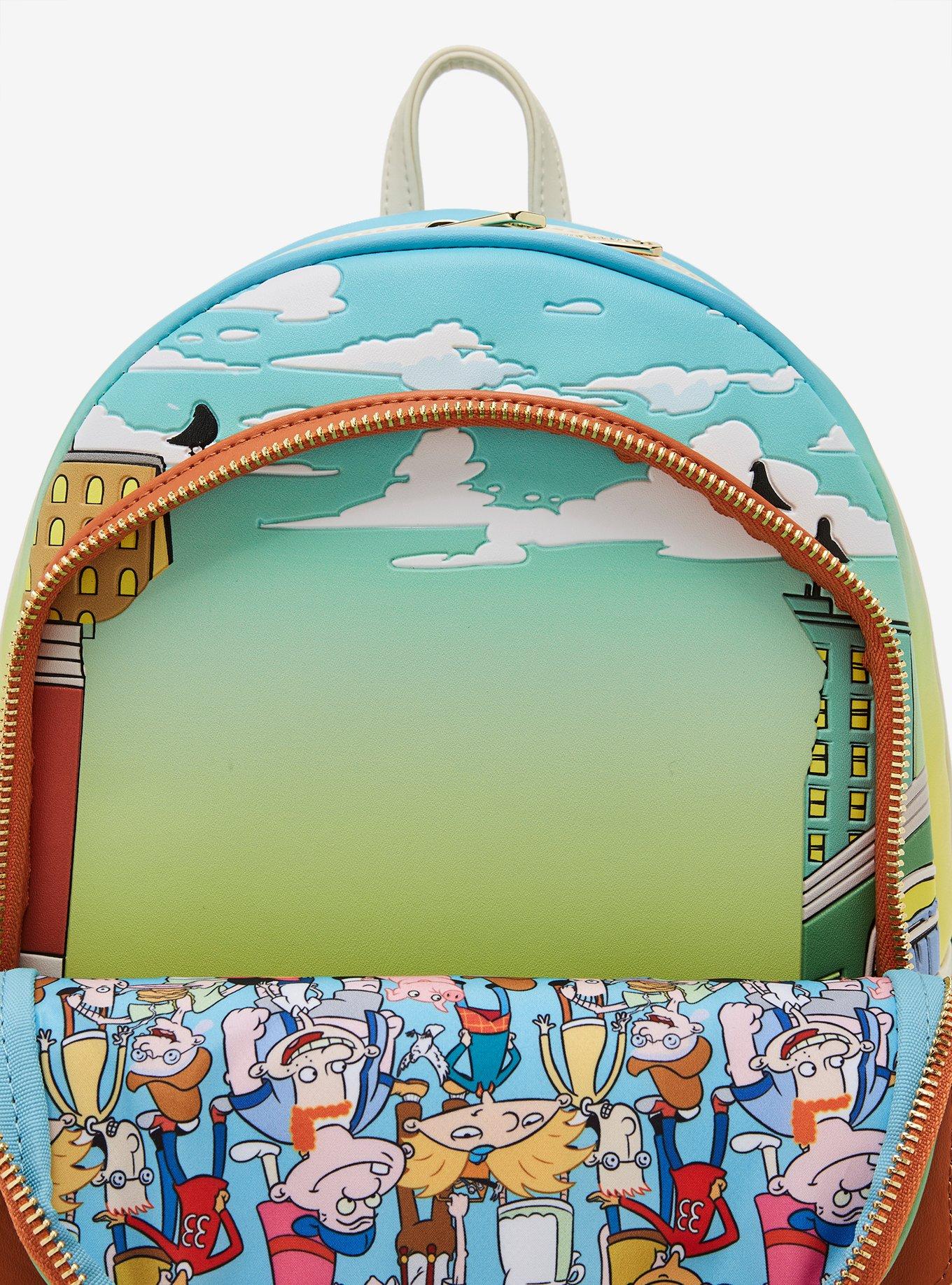 Loungefly Hey Arnold! Boarding House Magnetic Mini Backpack, , alternate