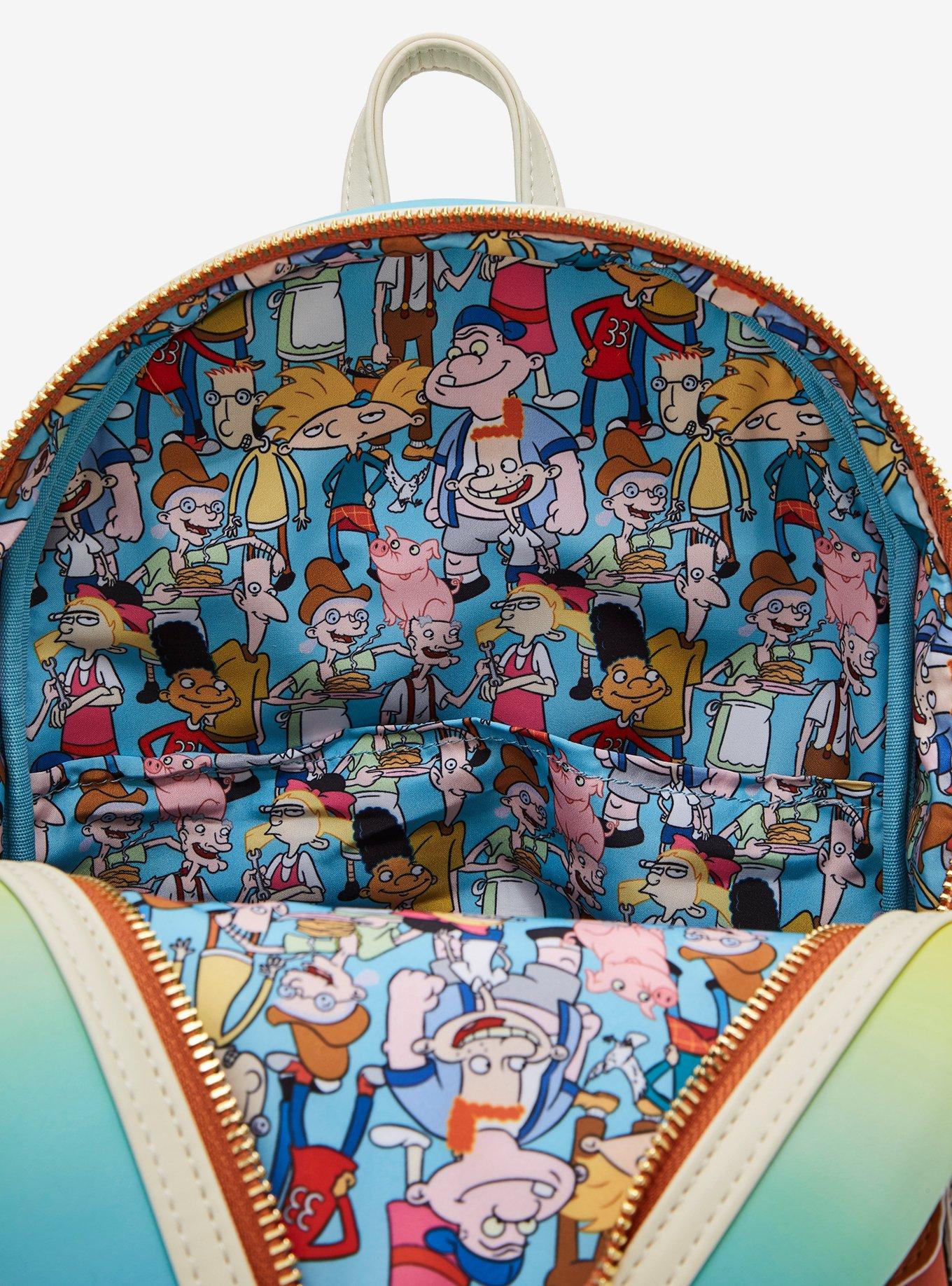 Loungefly Hey Arnold! Boarding House Magnetic Mini Backpack, , alternate