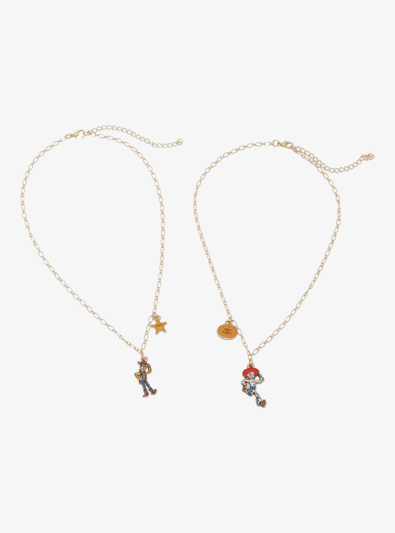 Disney Pixar Toy Story Woody & Jessie Best Friend Necklace Set, , hi-res