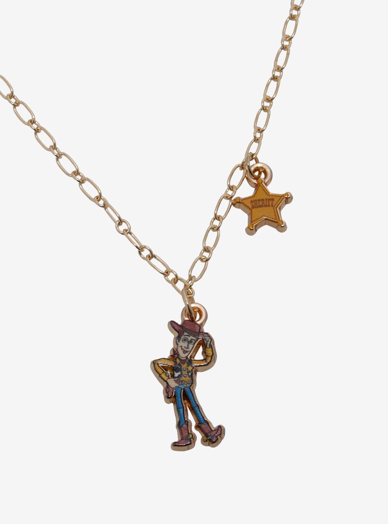 Disney Pixar Toy Story Woody & Jessie Best Friend Necklace Set, , alternate