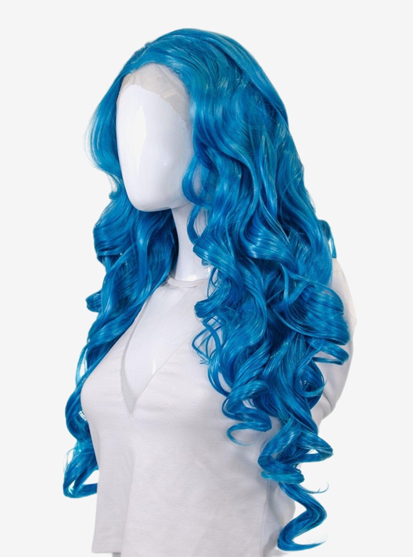 Daphne Lacefront Teal Blue Mix Wig, , hi-res