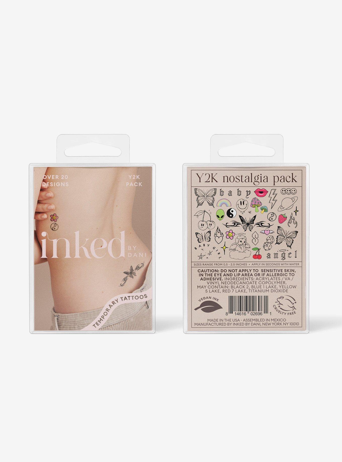 INKED By Dani Y2K Icons Temporary Tattoo Set, , alternate