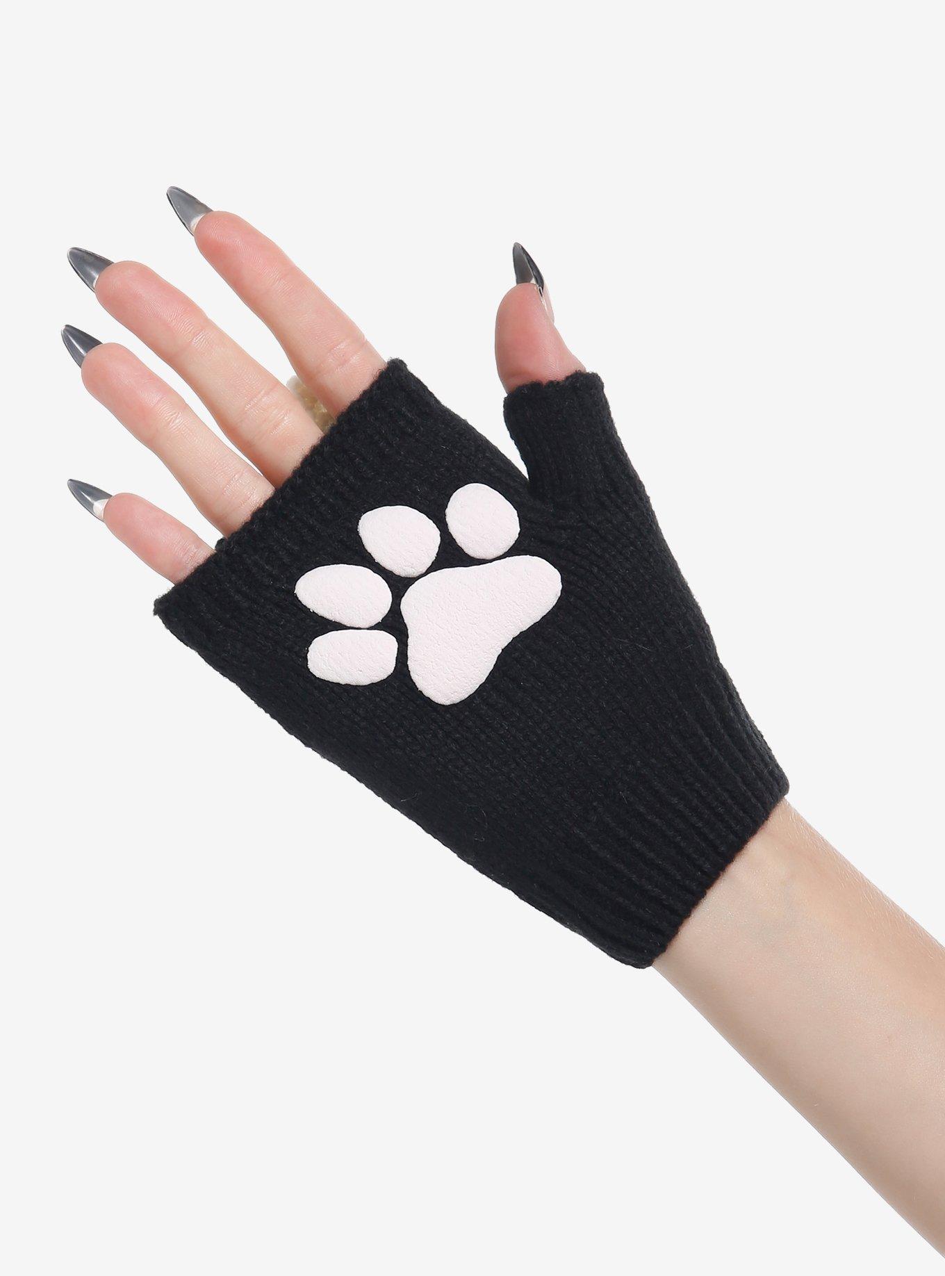 Black Cat Fingerless Gloves