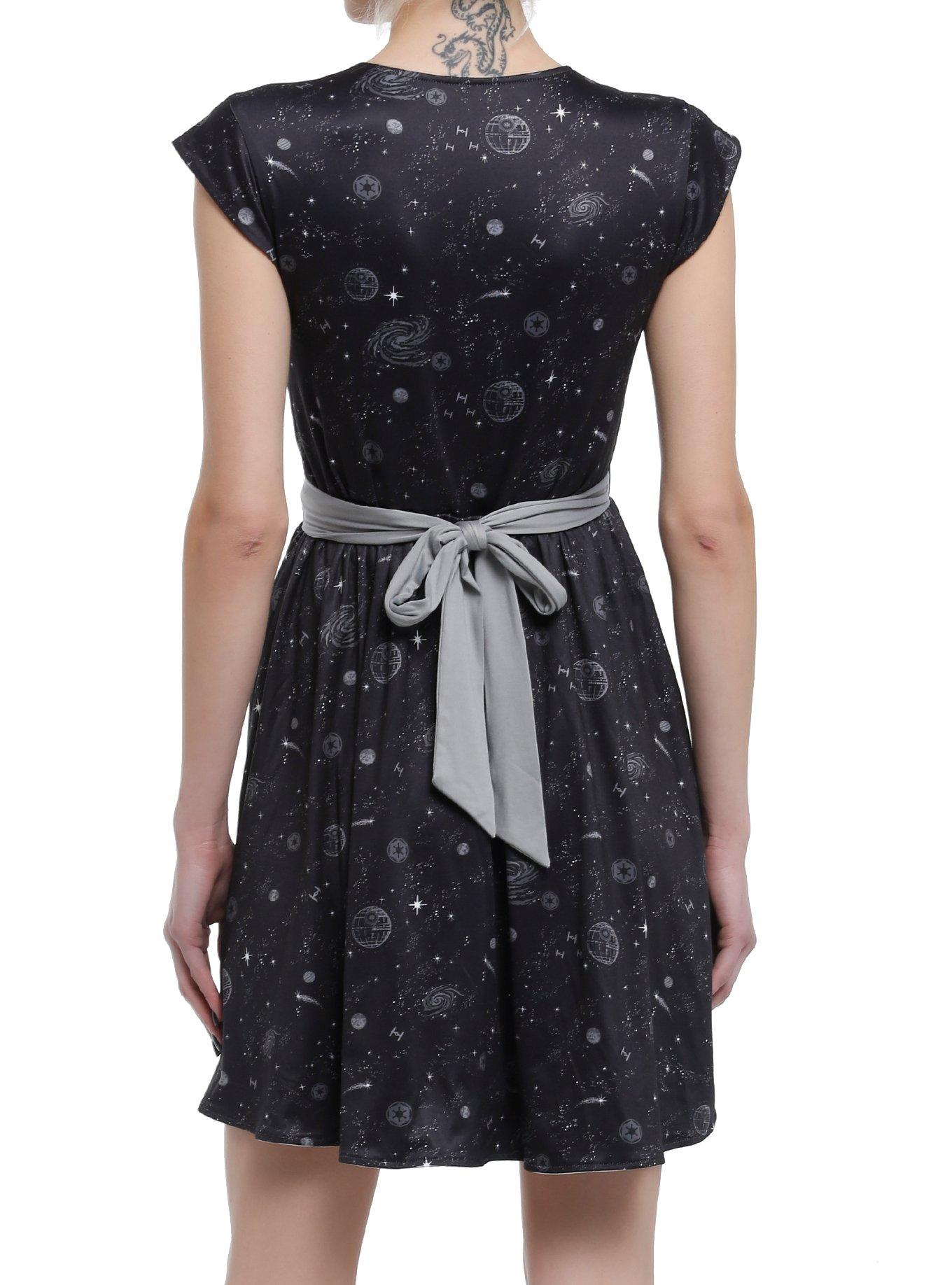 Her Universe Star Wars Light & Dark Side Reversible Wrap Dress, BLACK, alternate