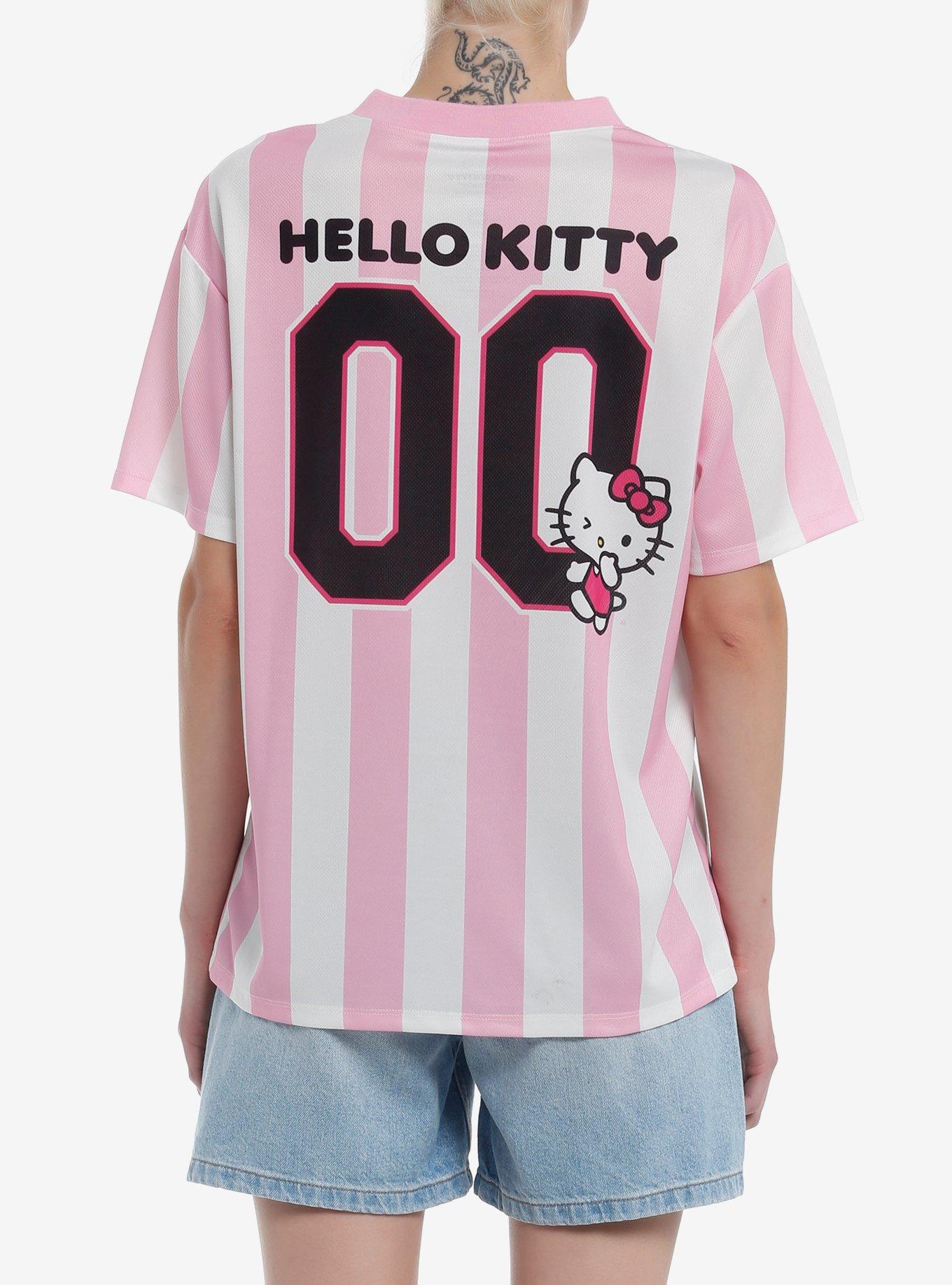 Hello Kitty Stripe Soccer Girls Jersey Top, MULTI, alternate