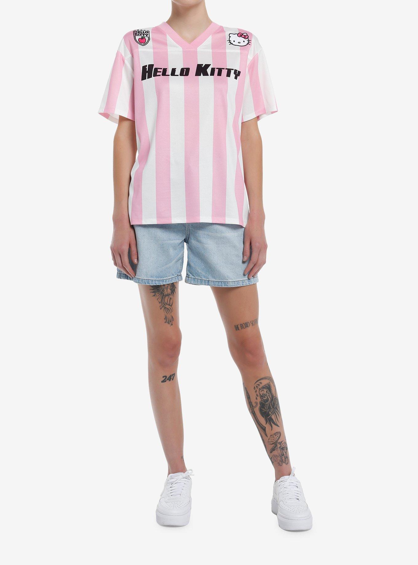 Hello Kitty Stripe Soccer Girls Jersey Top, MULTI, alternate