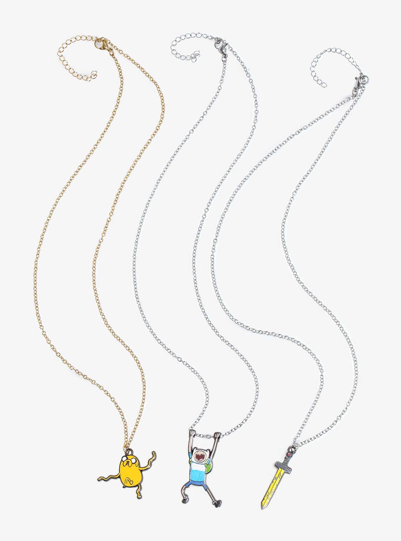 Adventure Time Finn Jake Sword Necklace Set, , hi-res