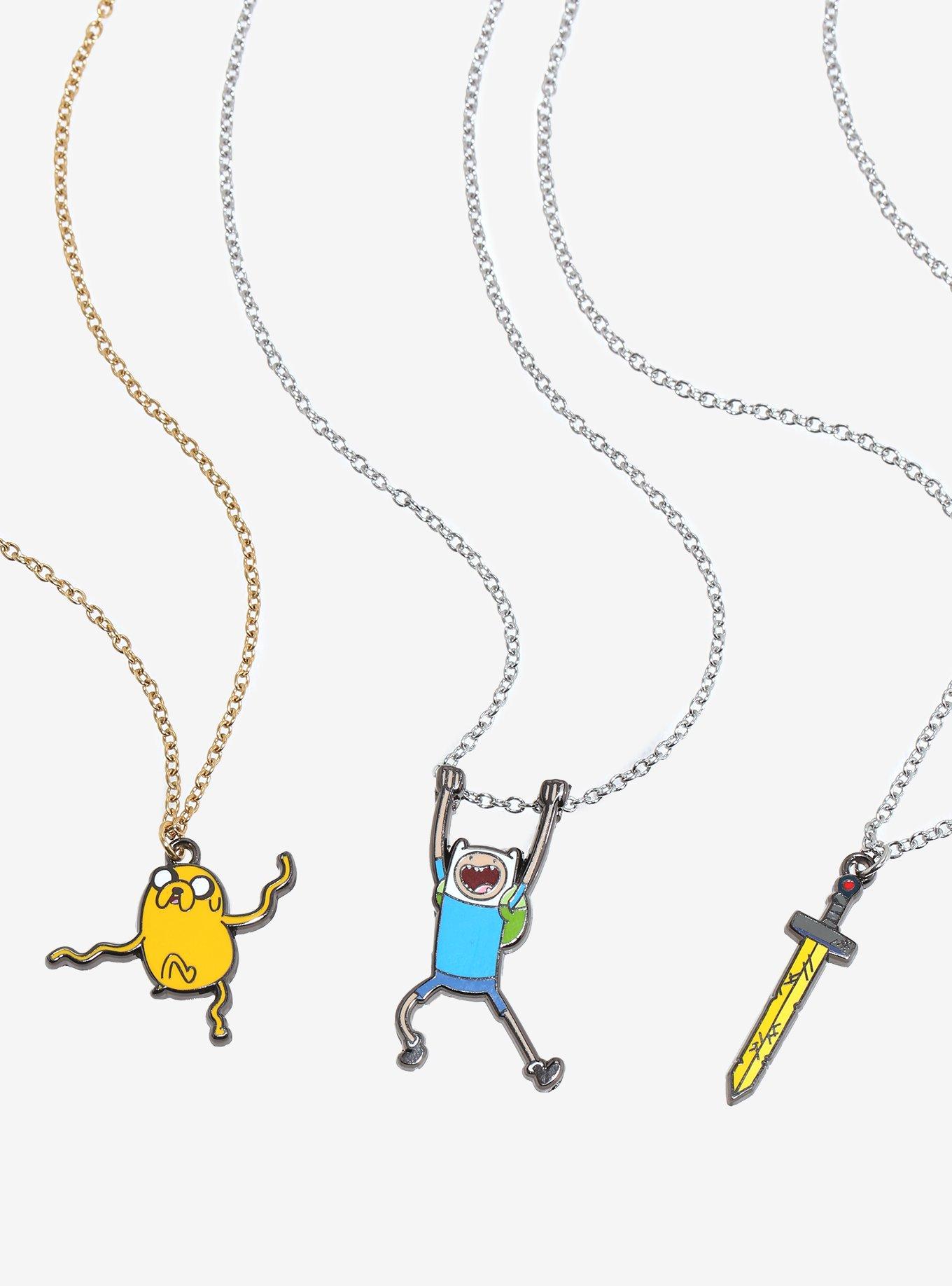 Adventure Time Finn Jake Sword Necklace Set, , alternate
