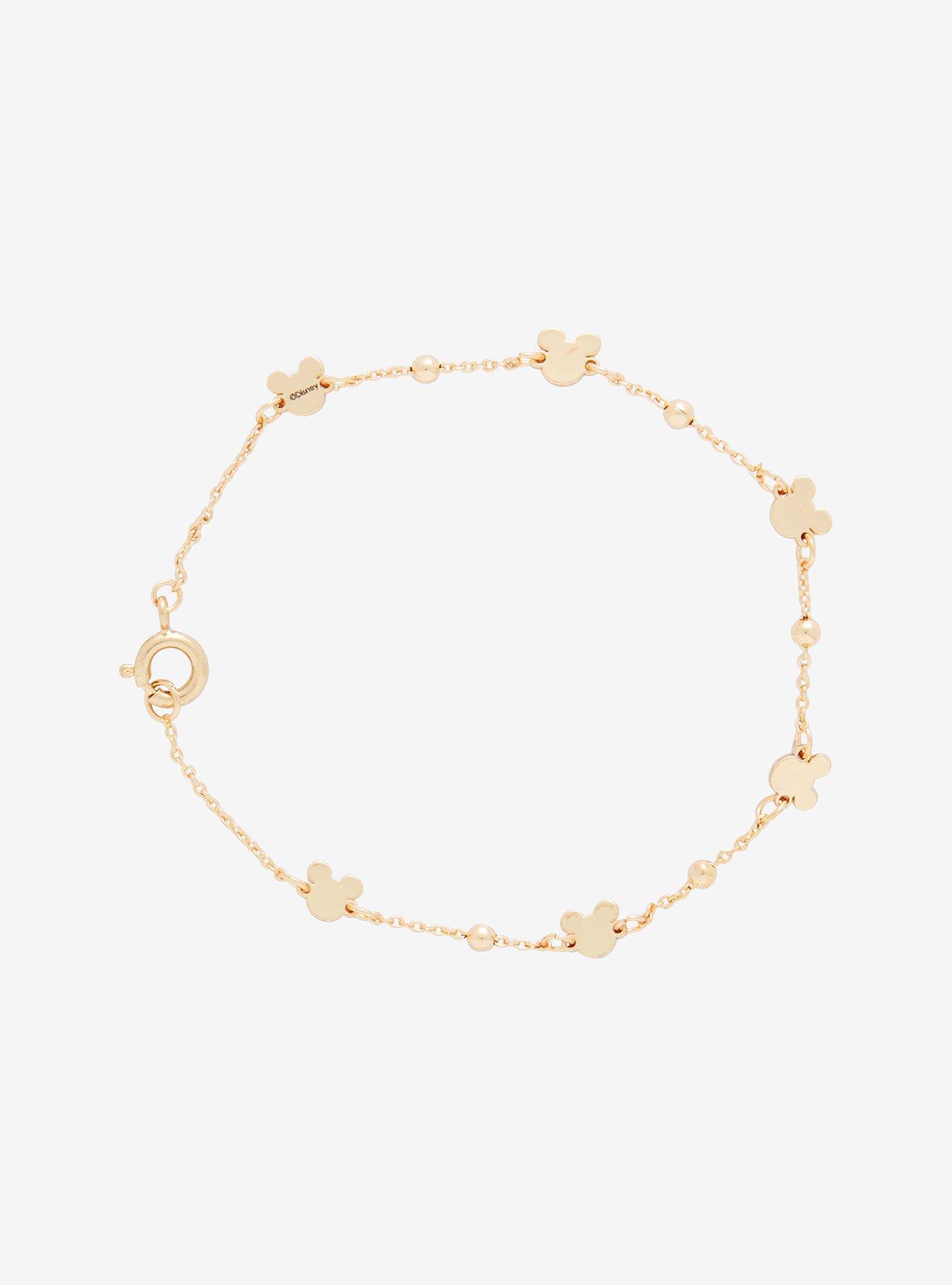 Disney Mickey Mouse Silhouettes Gold Bracelet - BoxLunch Exclusive, , alternate