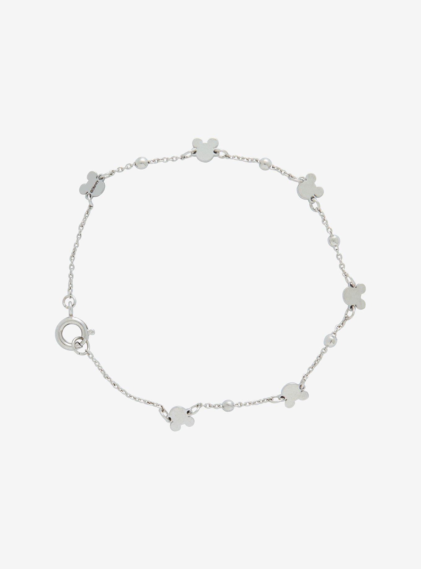 Disney Mickey Mouse Silhouettes Silver Bracelet - BoxLunch Exclusive, , alternate