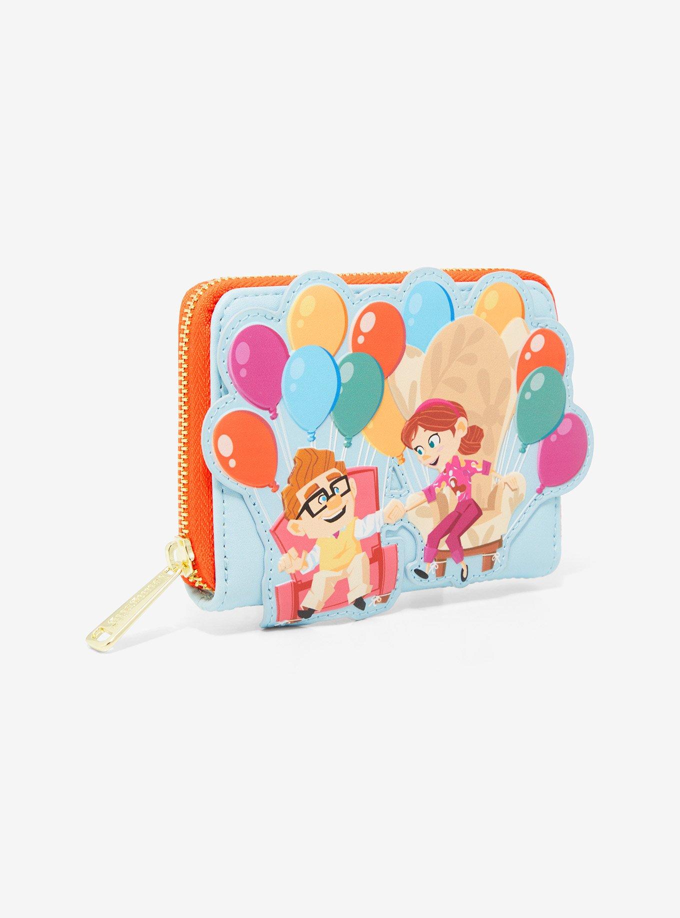 Loungefly Disney Pixar Up Carl & Ellie Balloons Small Zip Wallet - BoxLunch Exclusive, , hi-res
