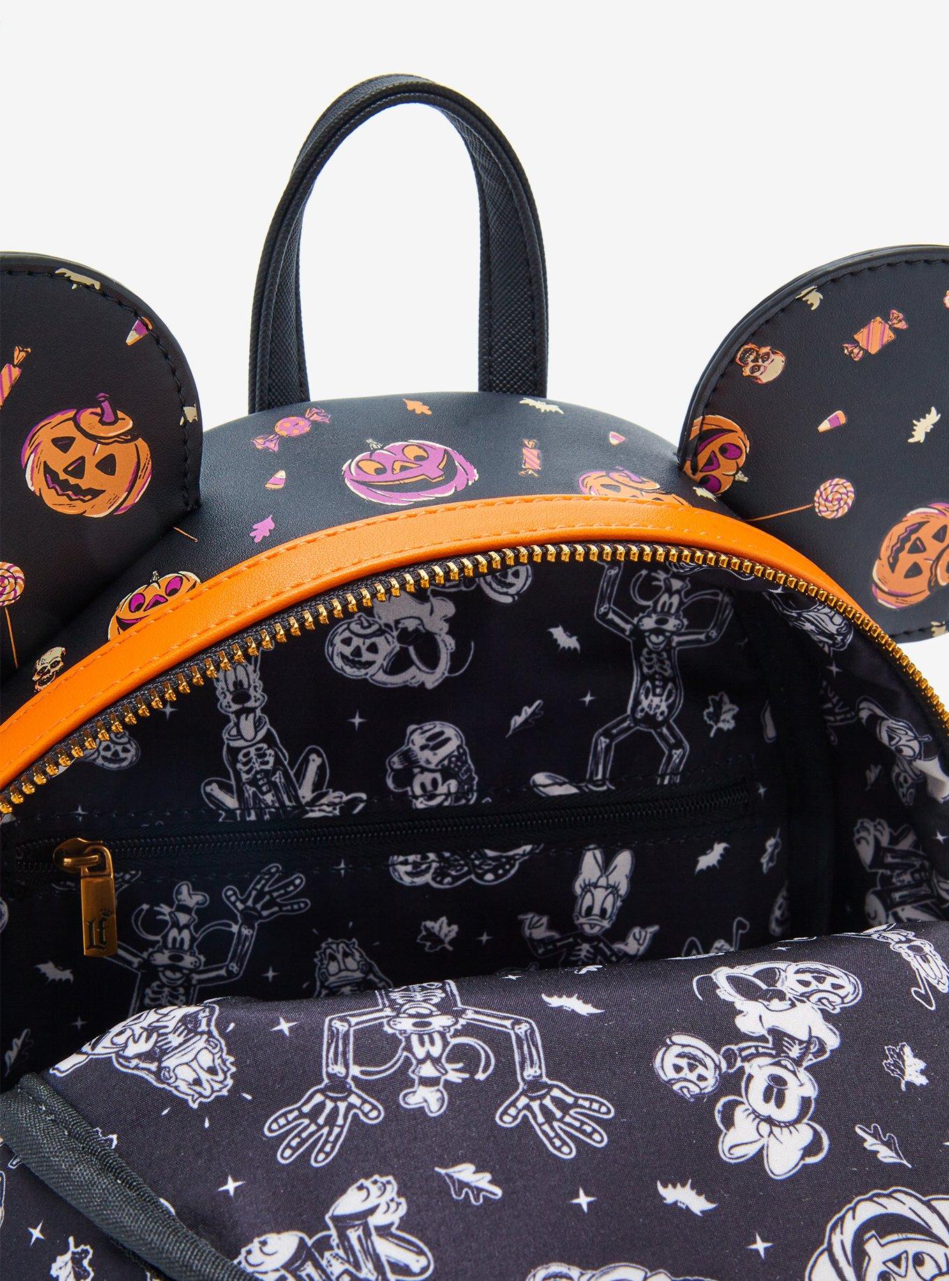 Loungefly Disney Mickey & Minnie Skeleton Glow-in-the-Dark Mini Backpack — BoxLunch Exclusive, , alternate