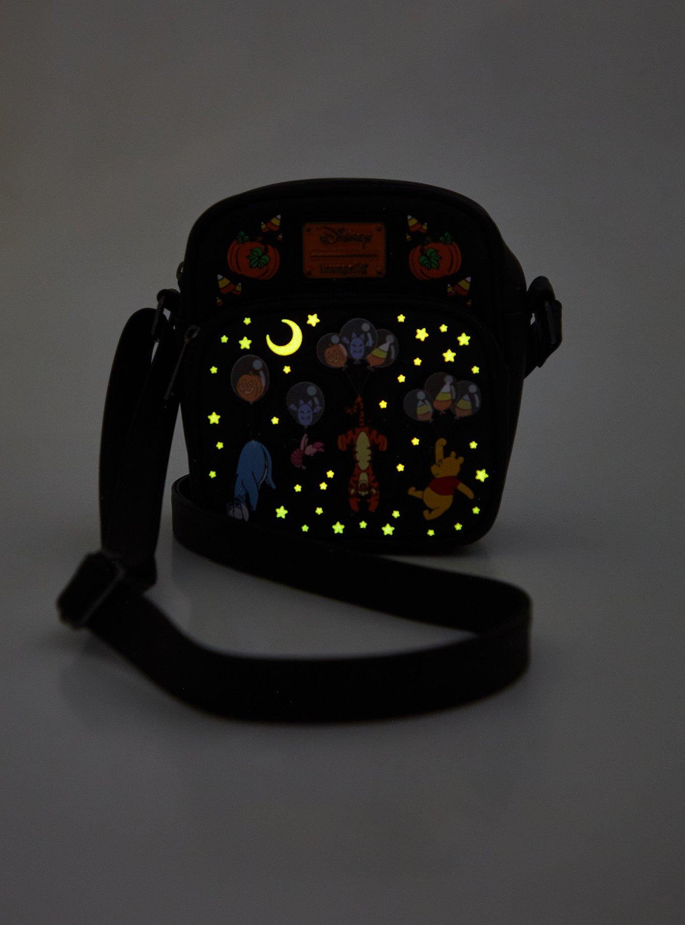 Loungefly Disney Winnie the Pooh Pumpkin Balloon Glow-in-the-Dark Crossbody Bag — BoxLunch Exclusive, , hi-res