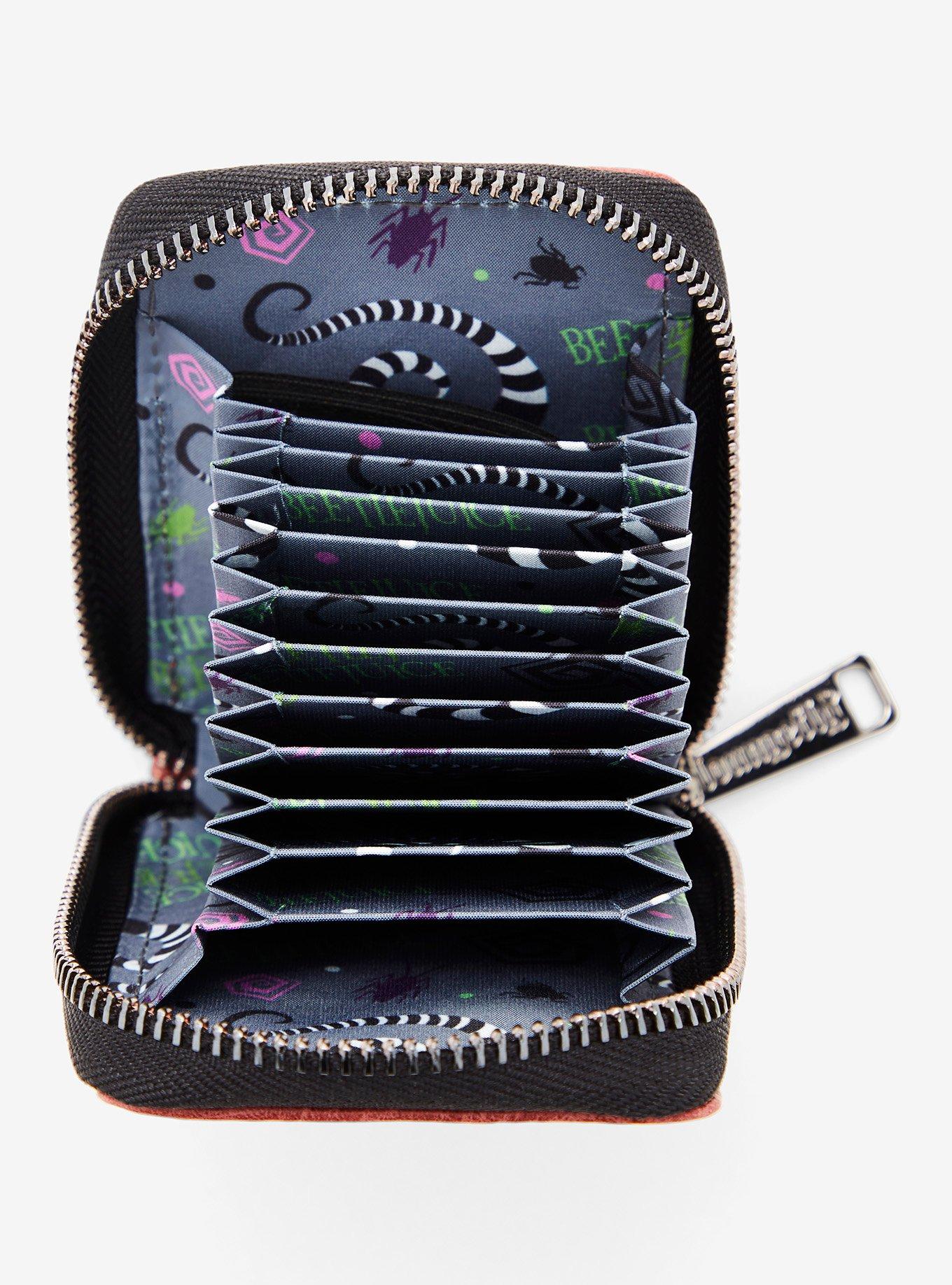 Loungefly Beetlejuice Handbook For The Recently Deceased Accordion Zip Wallet