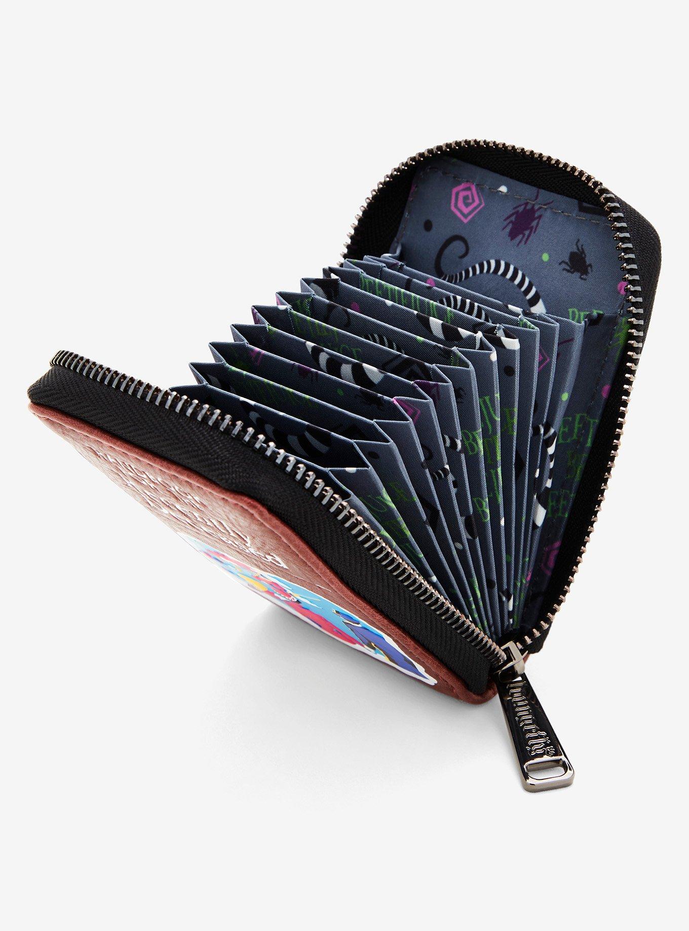 Loungefly Beetlejuice Handbook For The Recently Deceased Accordion Zip Wallet