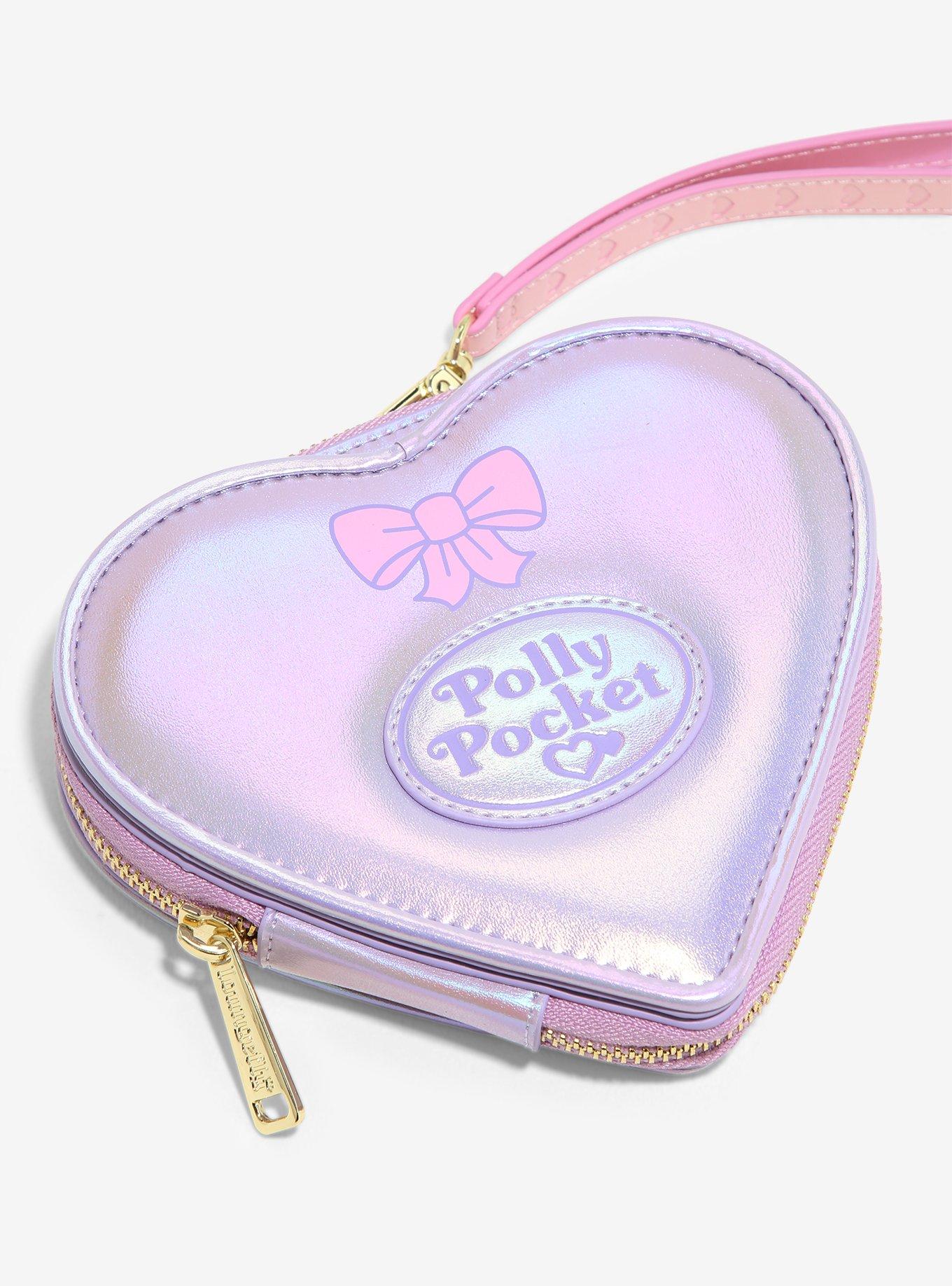 Loungefly Polly Pocket Glittery Heart-Shaped Zip Wallet, , alternate