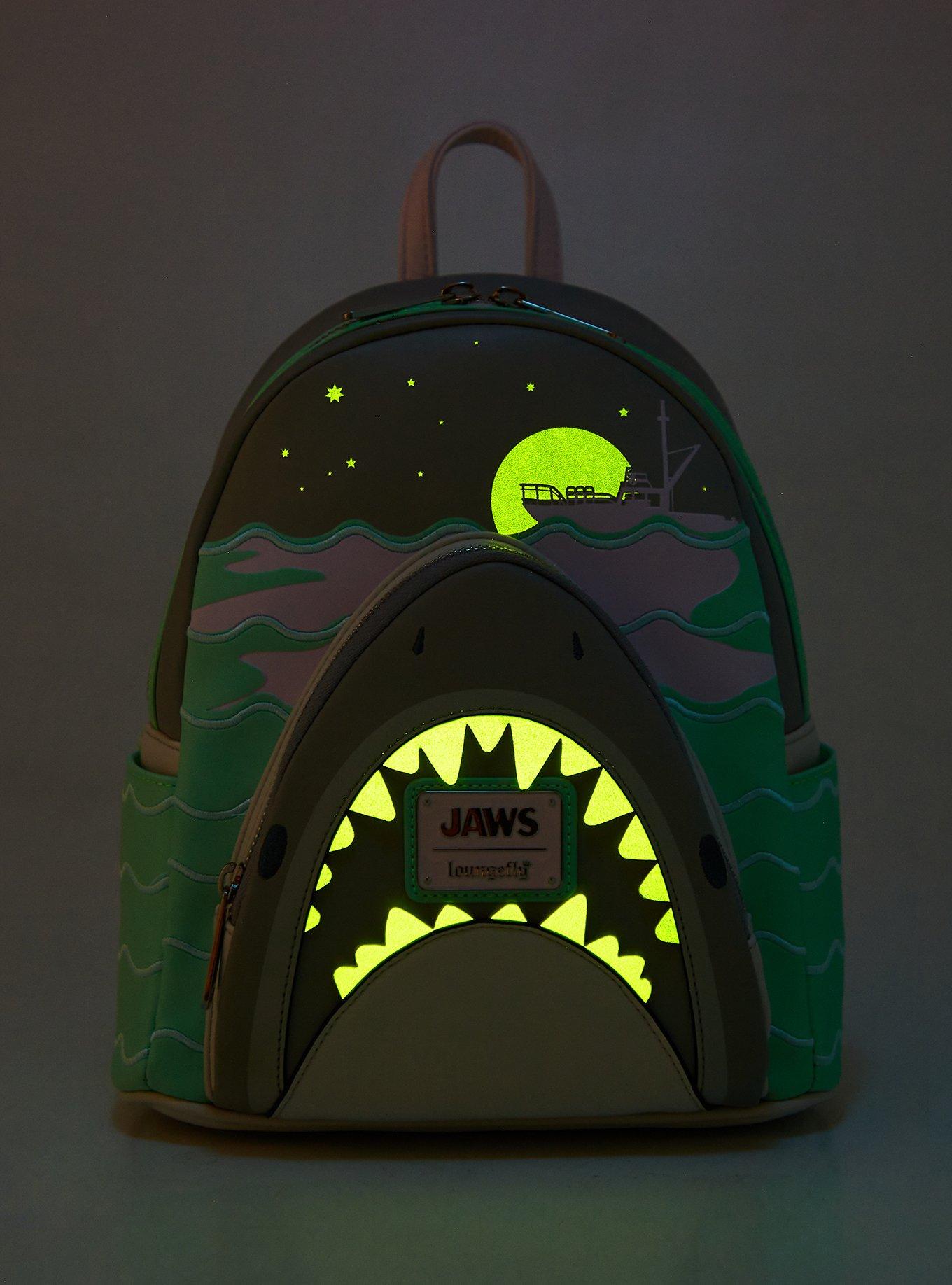 Loungefly Jaws Glow-in-the-Dark Mini Backpack