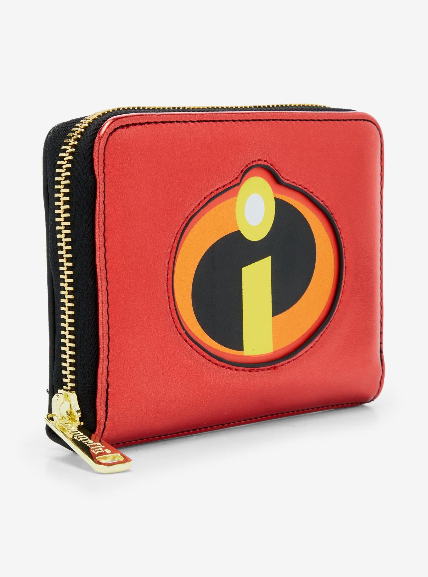 Loungefly Disney Pixar The Incredibles Logo 20th Anniversary Small Zip Wallet, , alternate