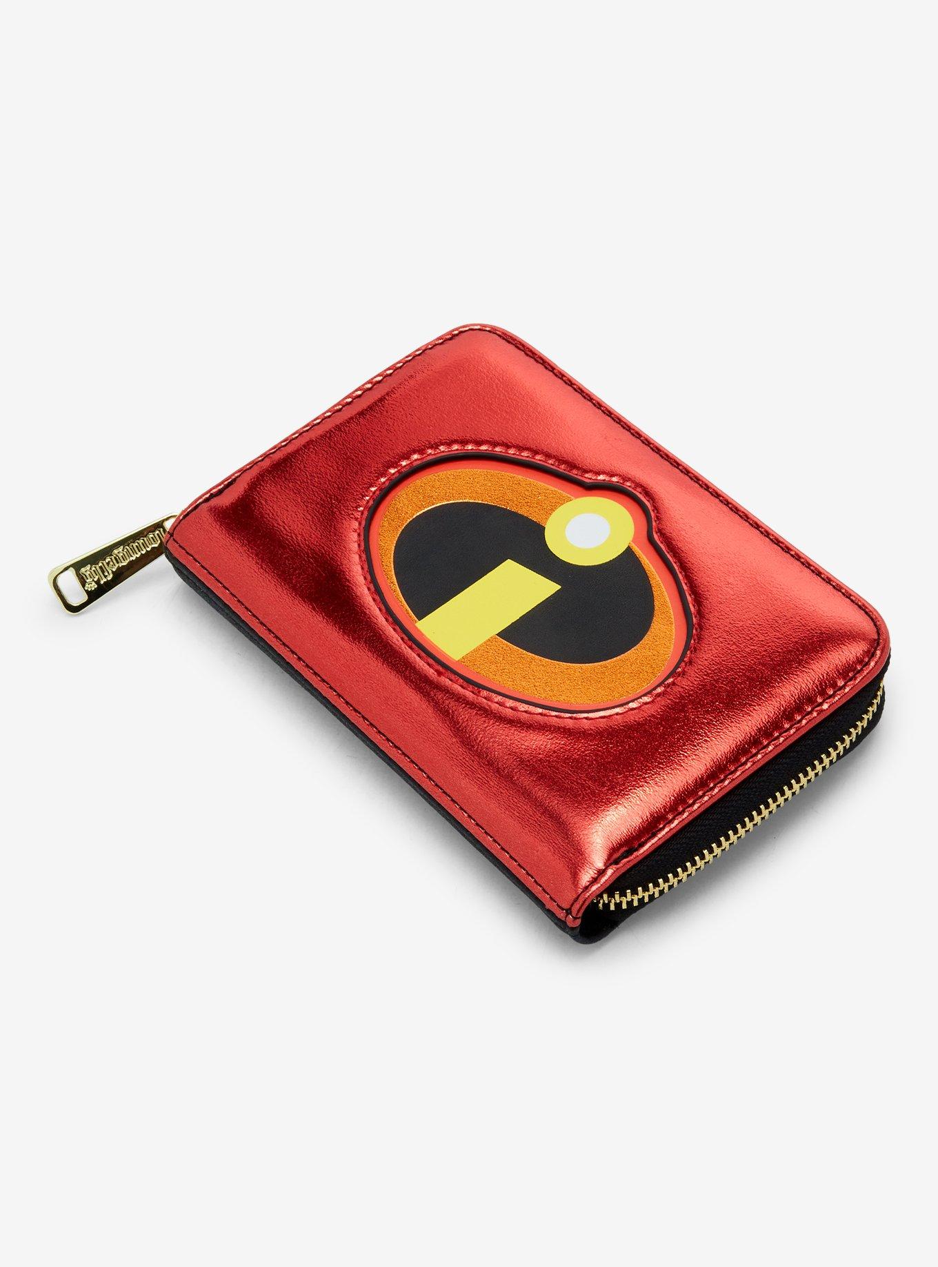 Loungefly Disney Pixar The Incredibles Logo 20th Anniversary Small Zip Wallet, , alternate