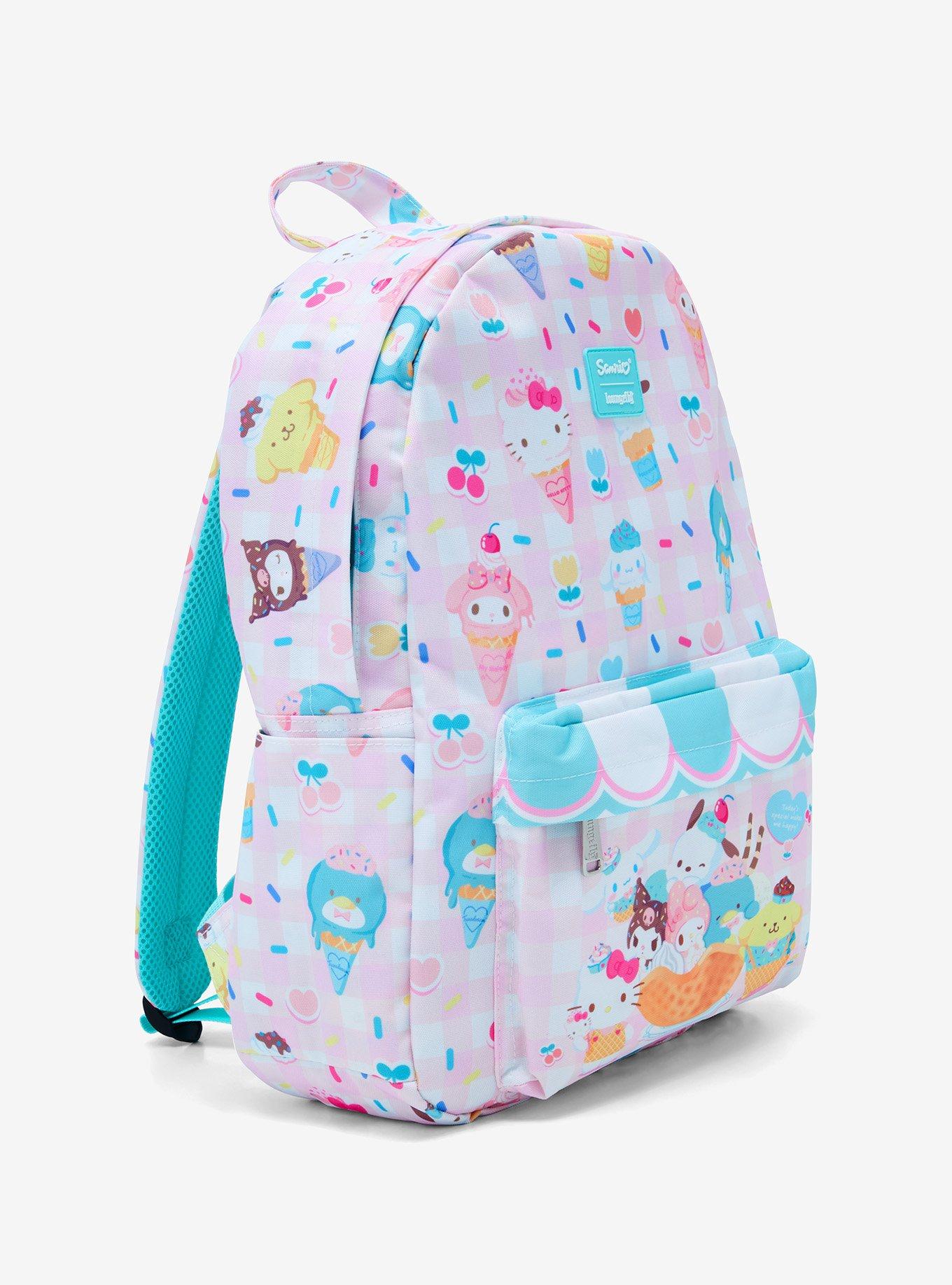 Loungefly Sanrio Hello Kitty and Friends Ice Cream Allover Print Nylon Backpack, , alternate