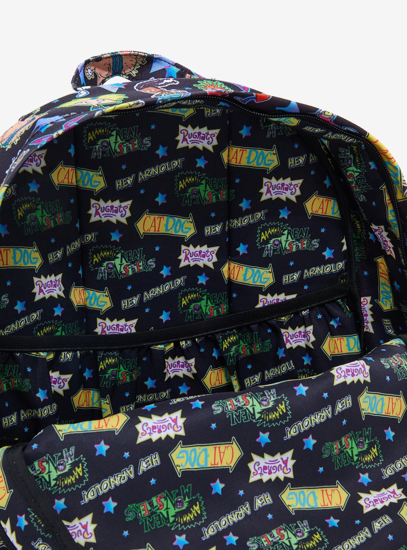 90s Kids Backpack Nickelodeon Retro Characters Loungefly Nylon Passport  Crossbody Bag - Featuring 90s Cartoon Icons Like CatDog & Rocko!  Nickelodeon Logo