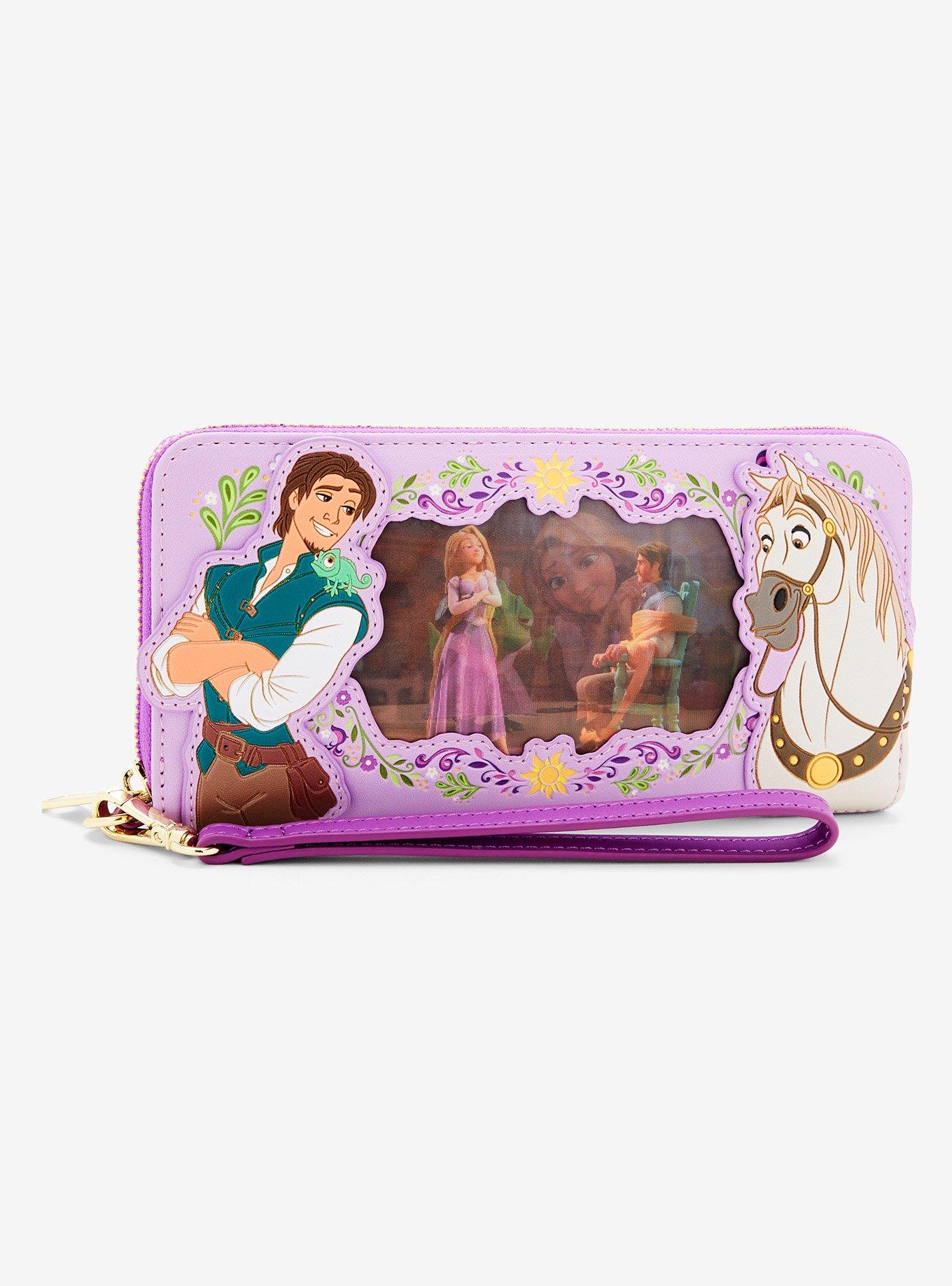 Loungefly Disney Tangled Flynn Rider & Maximus Frame Lenticular Wristlet Wallet