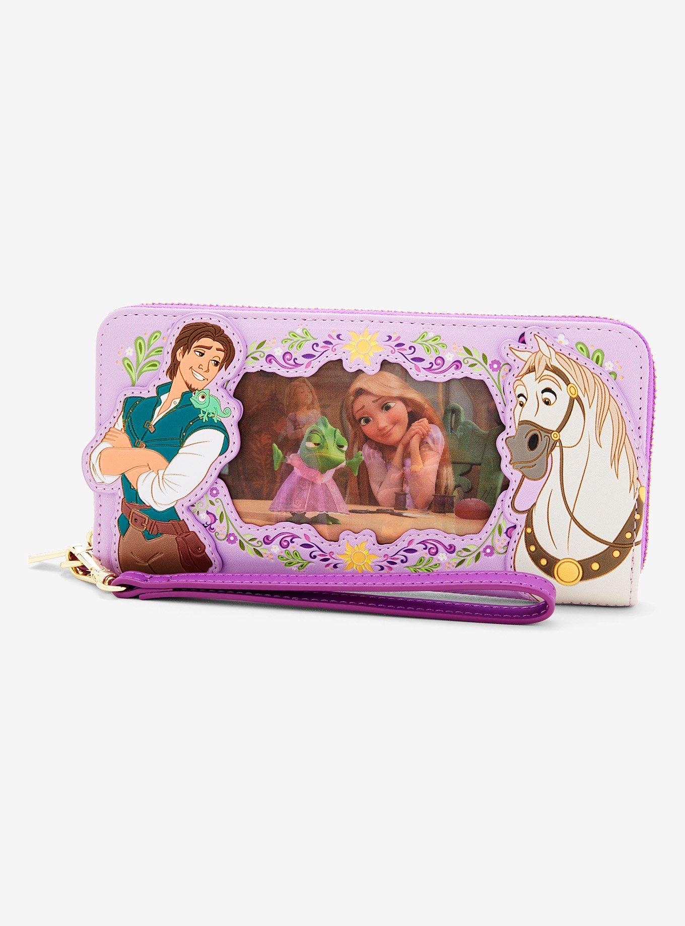 Loungefly Disney Tangled Flynn Rider & Maximus Frame Lenticular Wristlet Wallet, , alternate