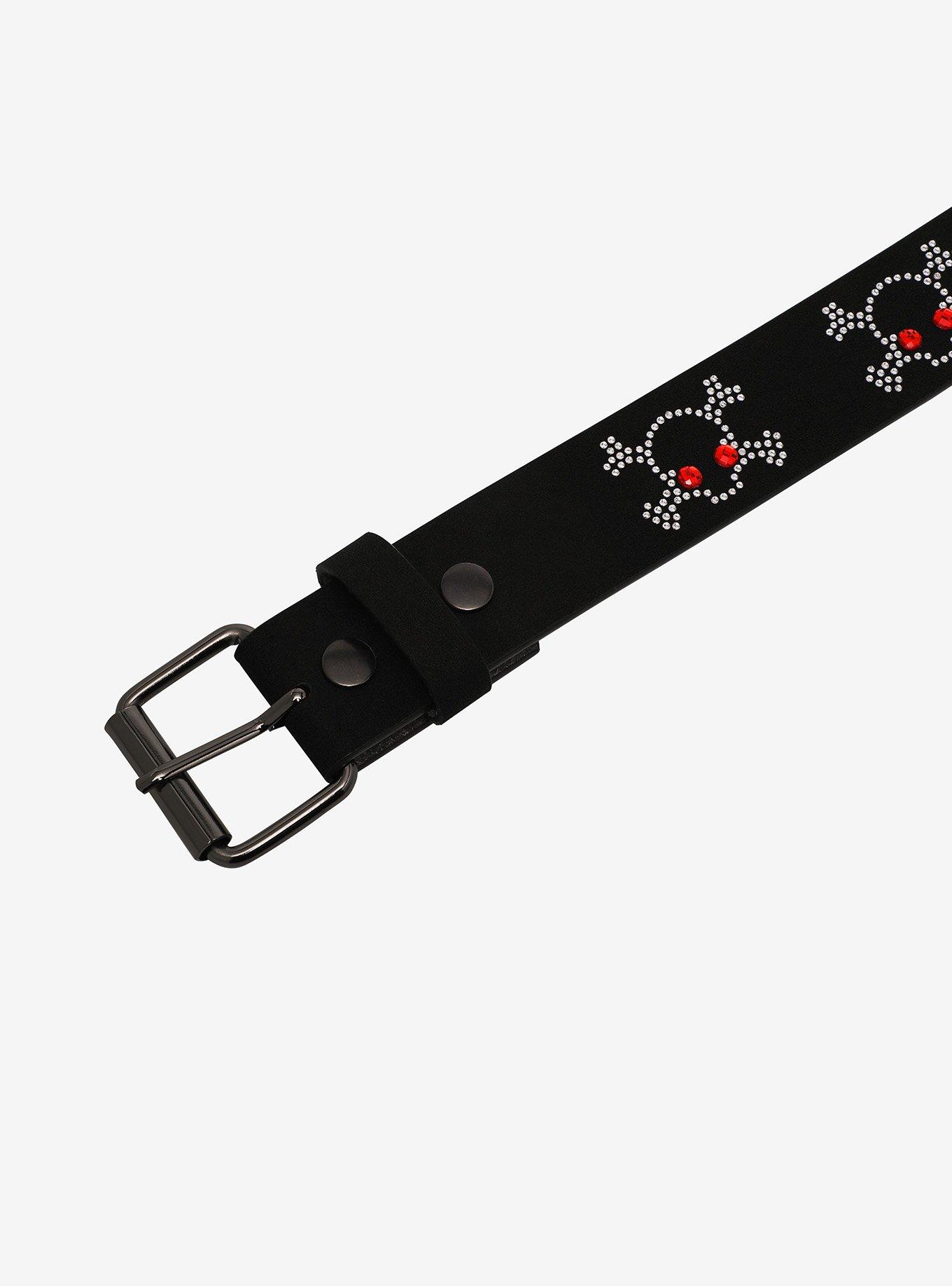Bling Skull 'N' Crossbones Belt, , hi-res